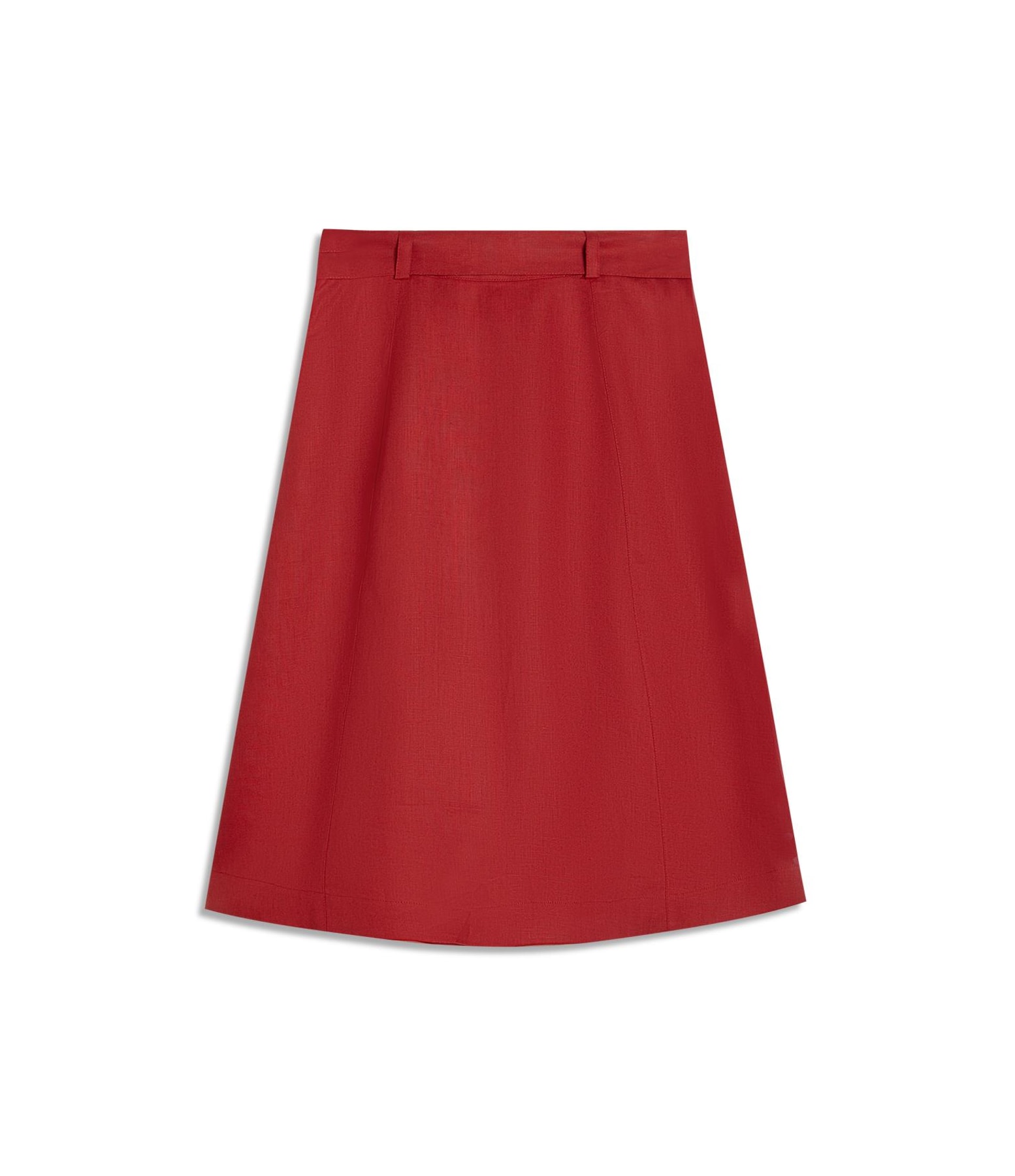 Saia Puro Linho Ceci  Liso Bordeaux