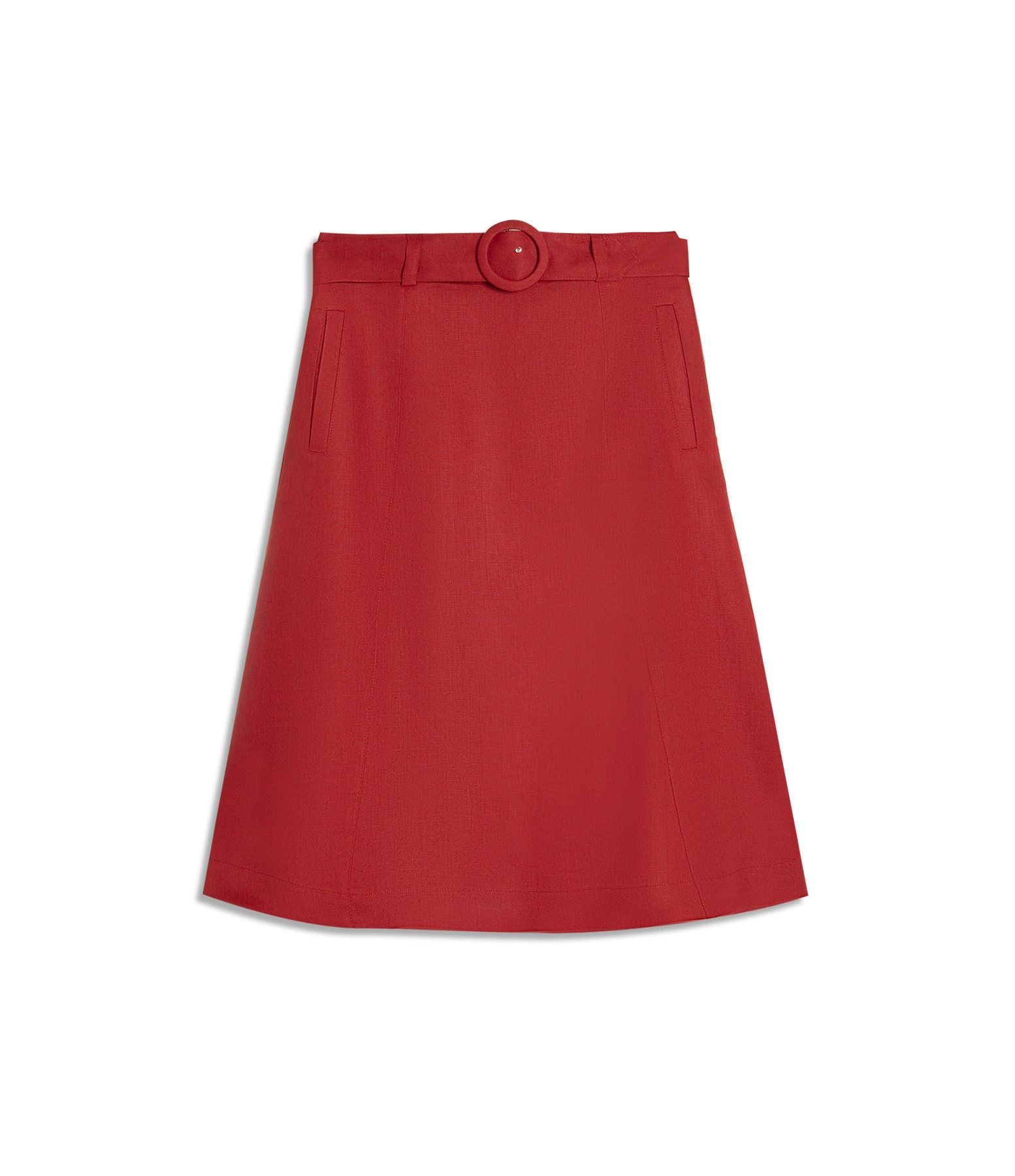 Saia  Puro Linho Ceci  Liso Bordeaux