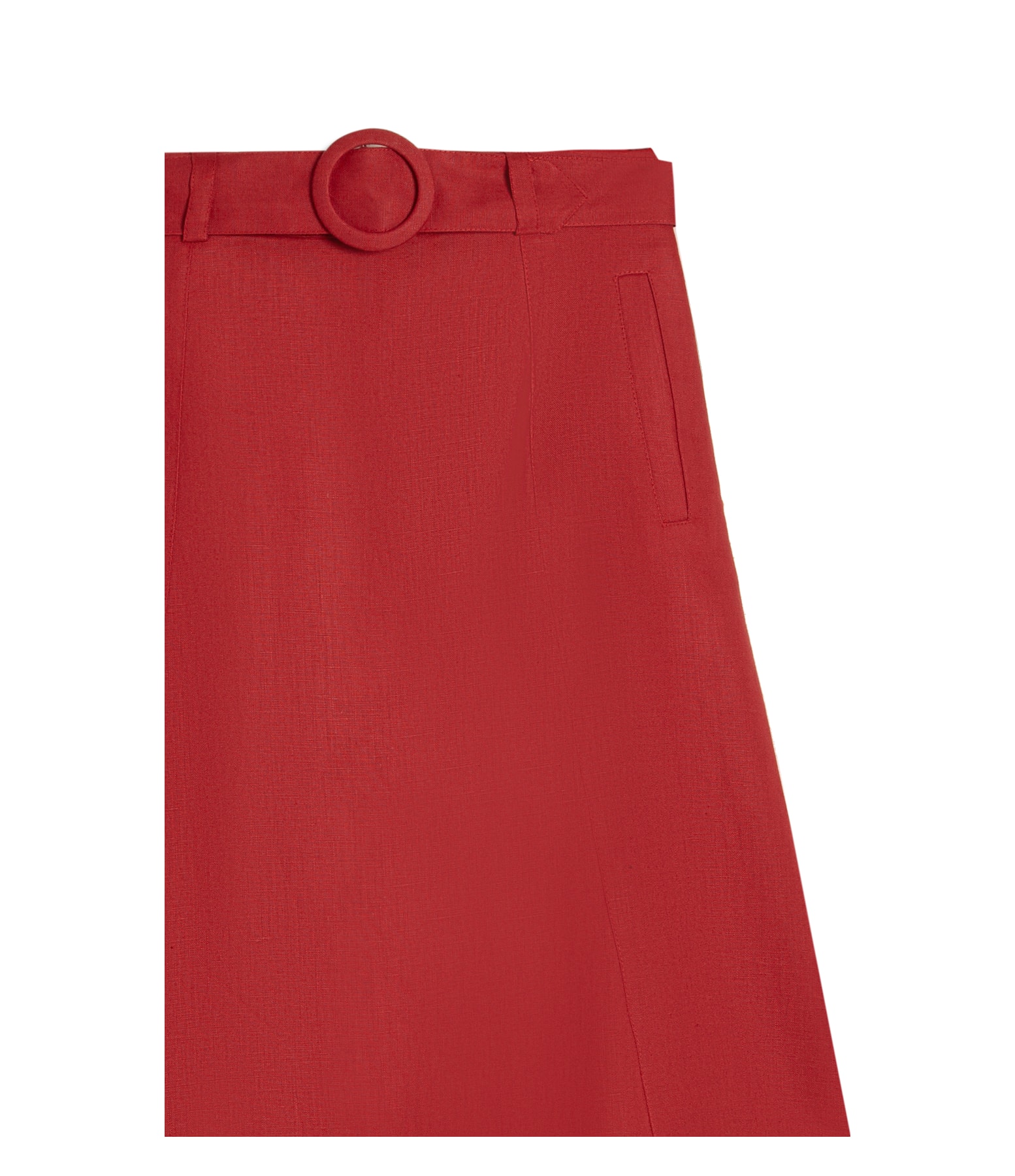 Saia  Puro Linho Ceci  Liso Bordeaux