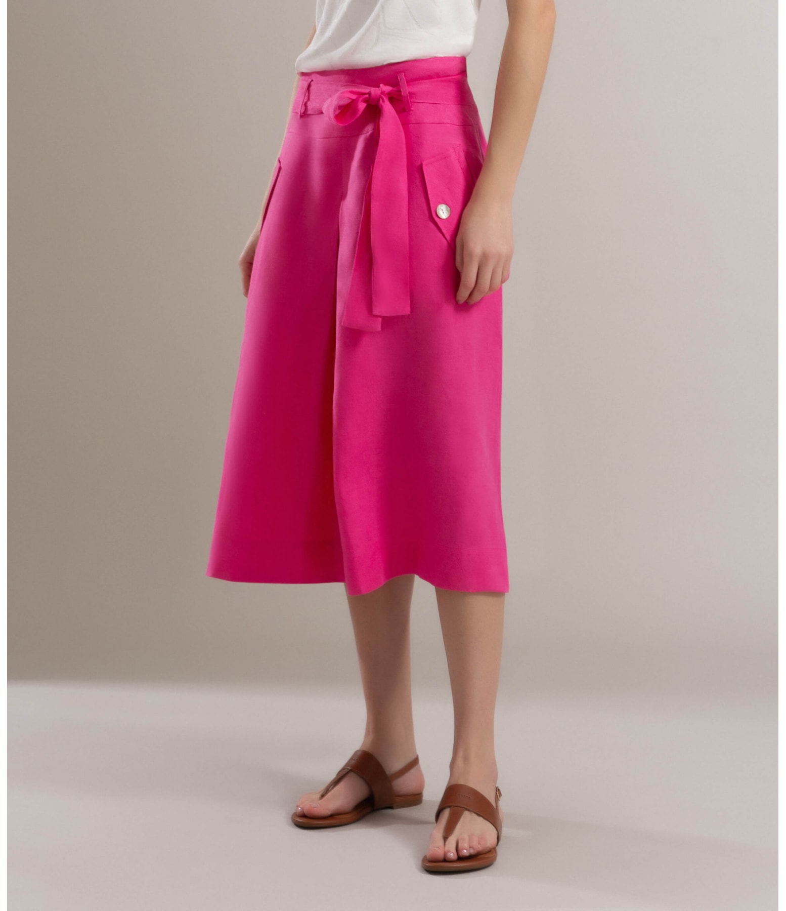 Saia  Puro Linho  Ester Pink