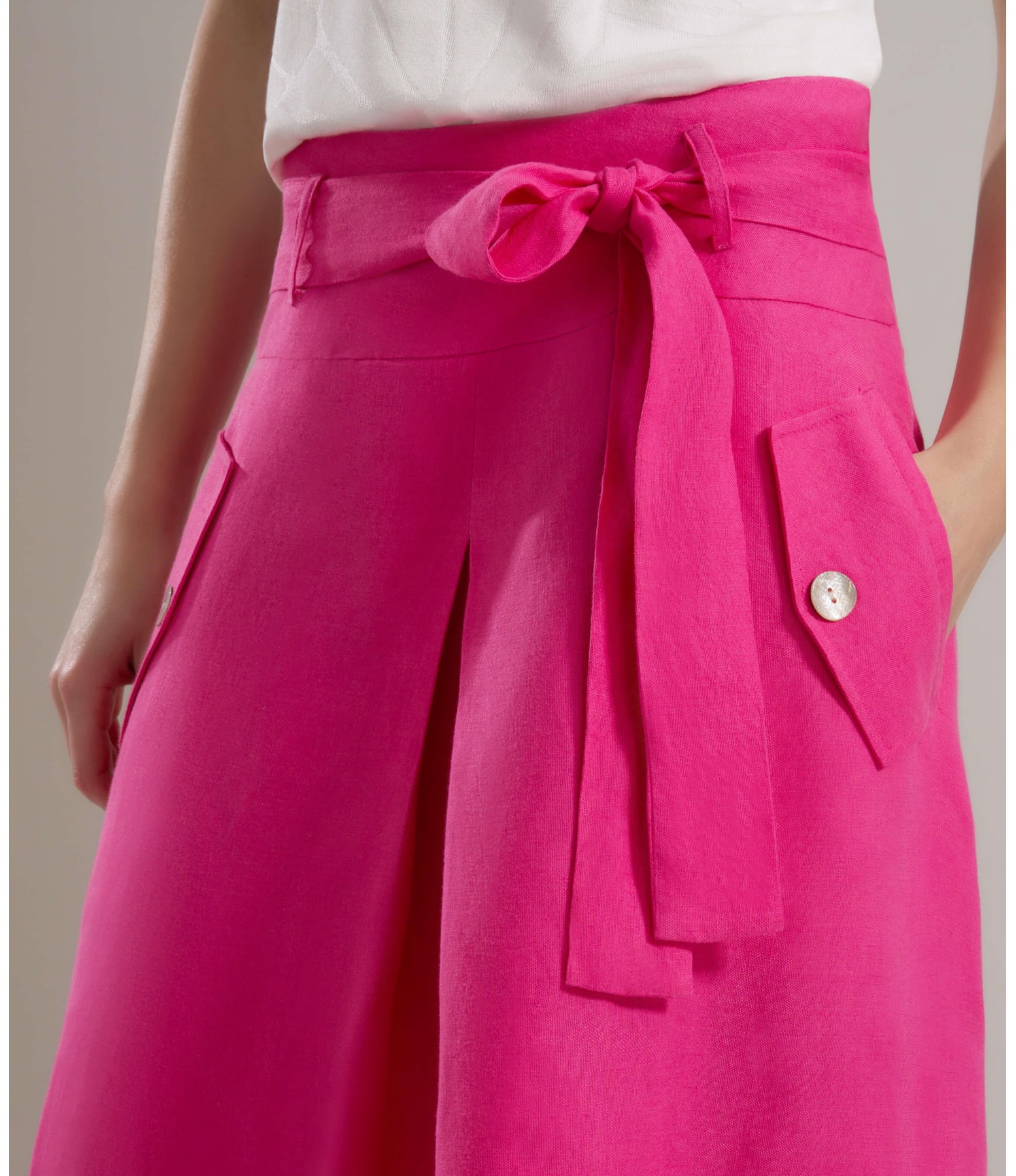 Saia  Puro Linho  Ester Pink