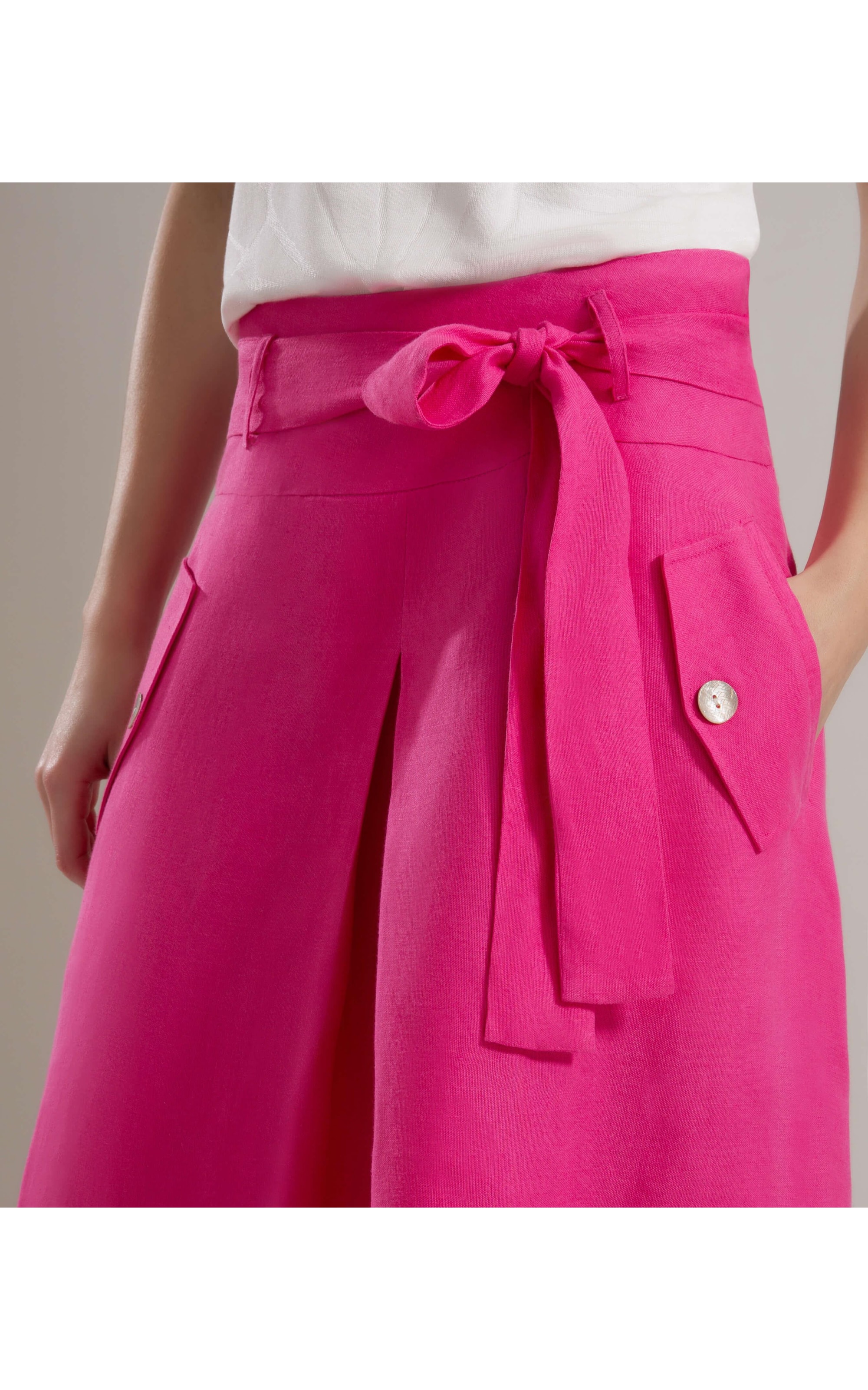 Saia  Puro Linho  Ester Pink