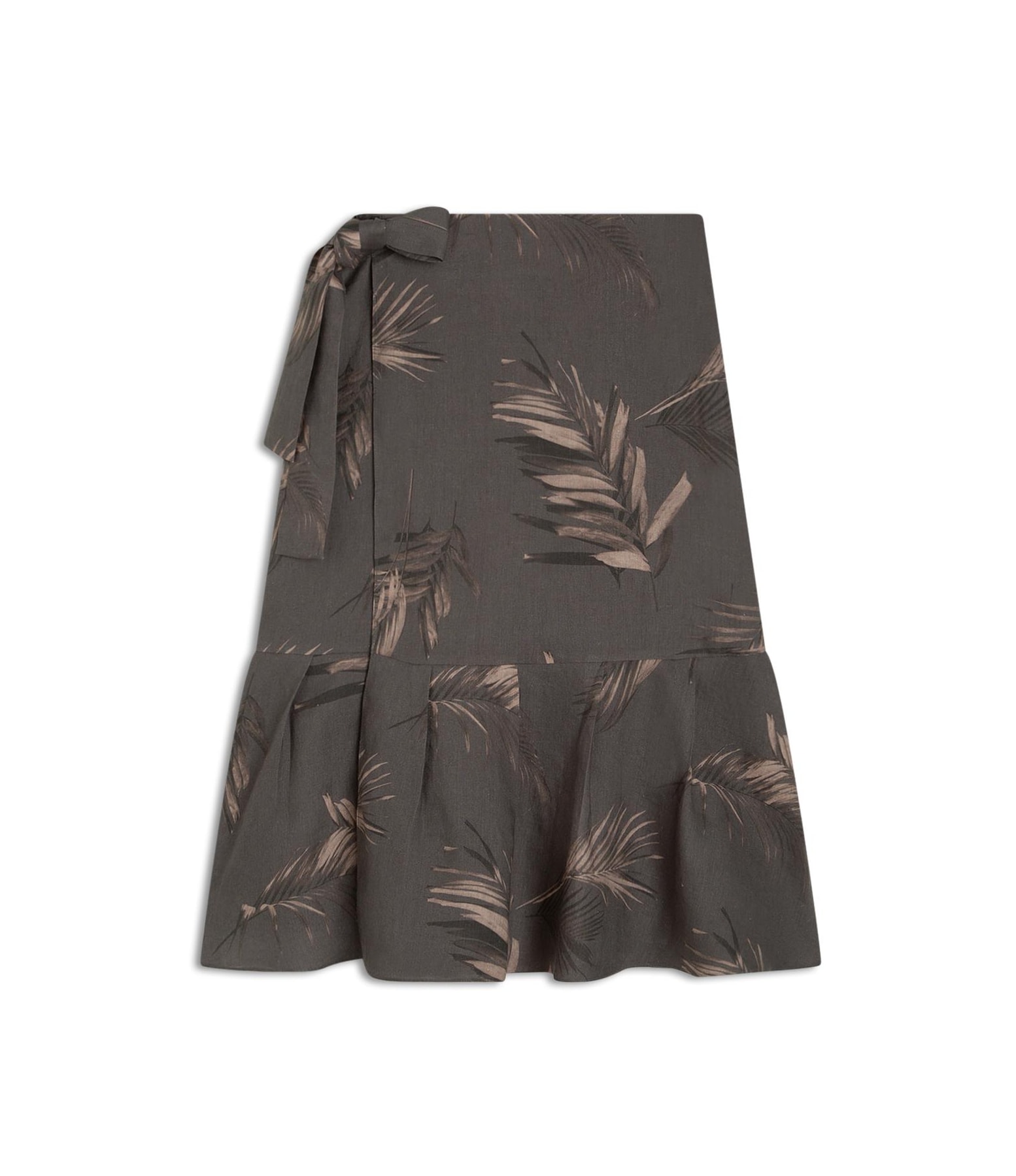 Saia Puro Linho Isis  Est. Marsala Grafite