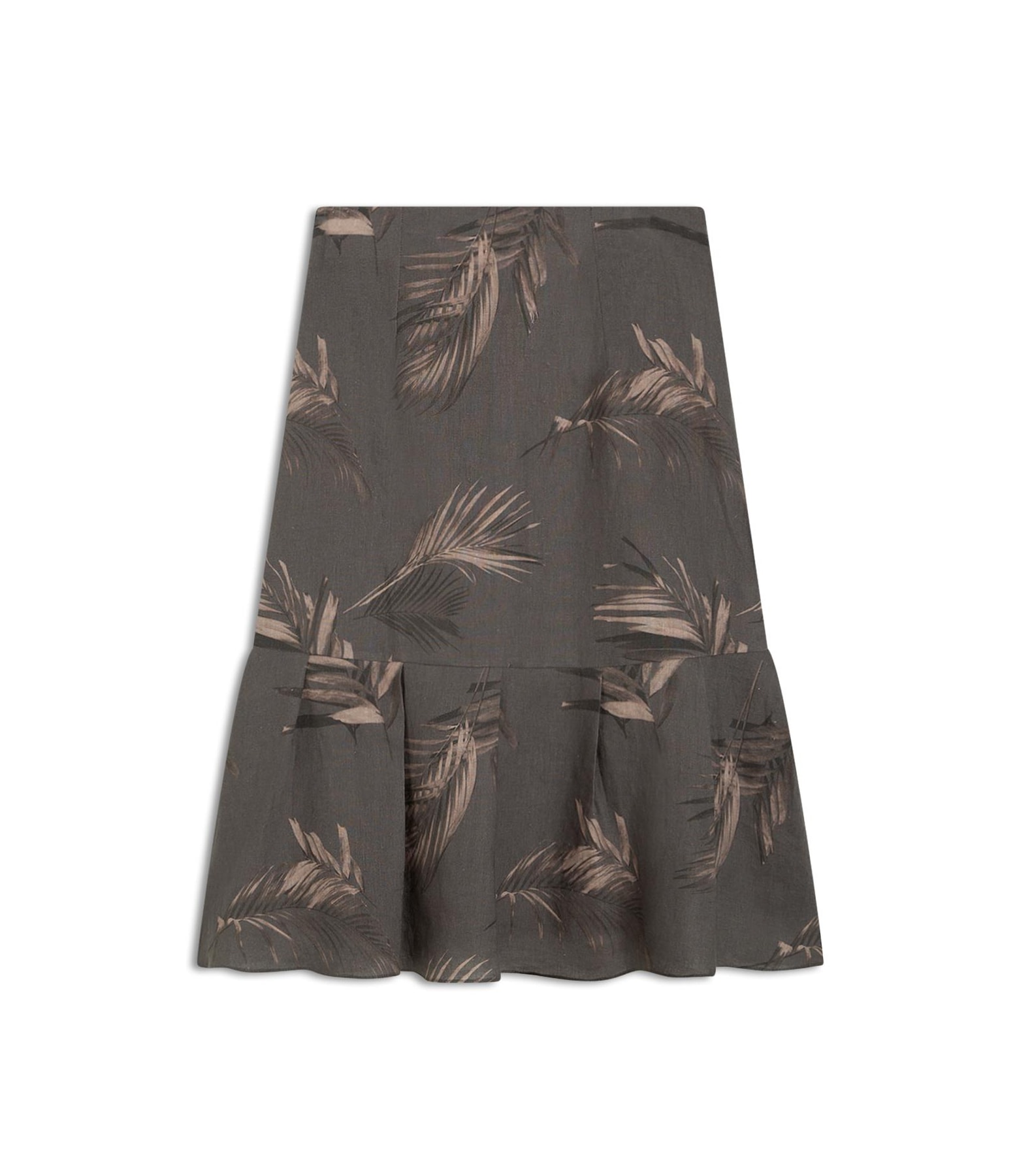 Saia Puro Linho Isis  Est. Marsala Grafite