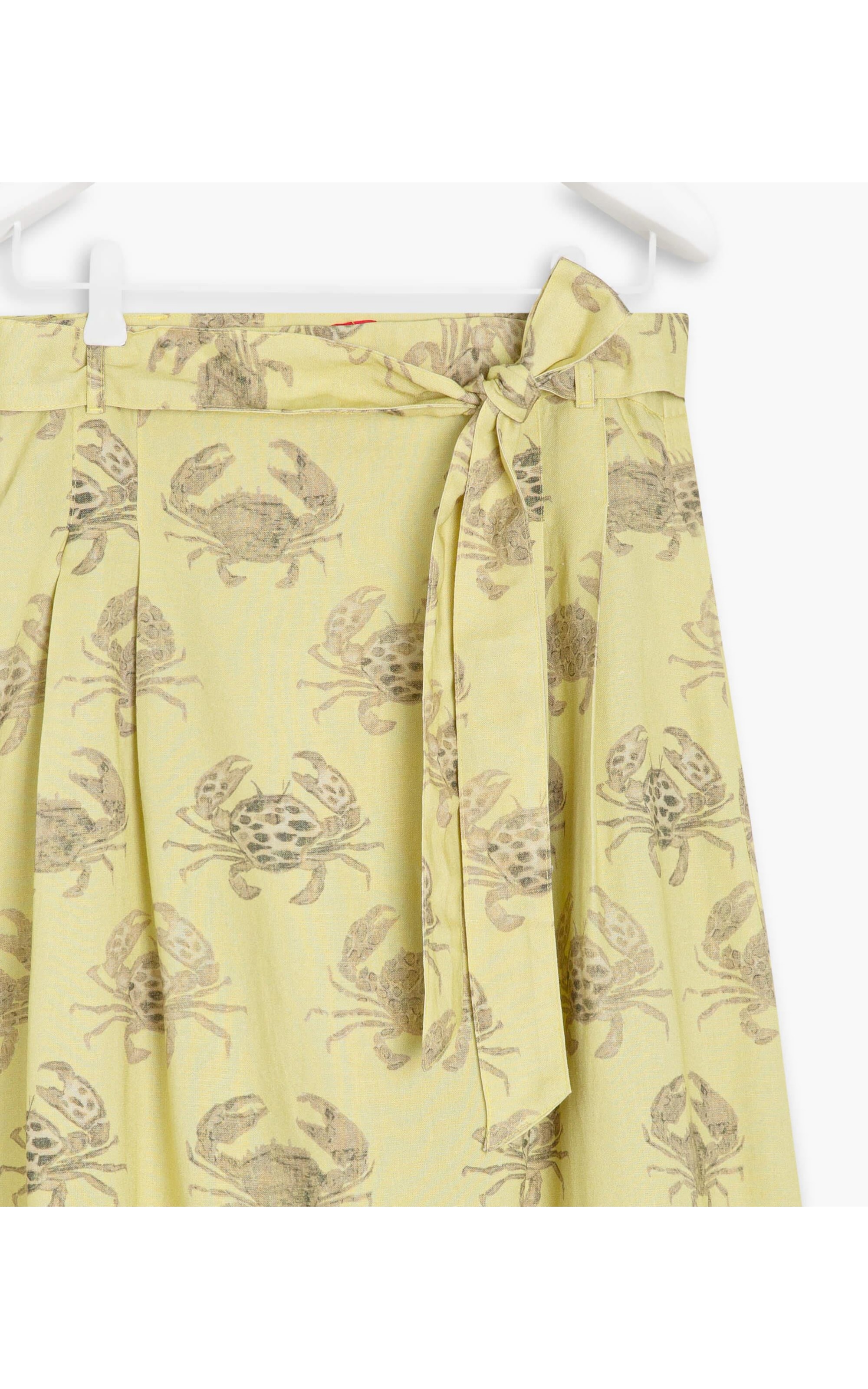 Saia  Puro Linho Lorena  Est Water Crab Lemon