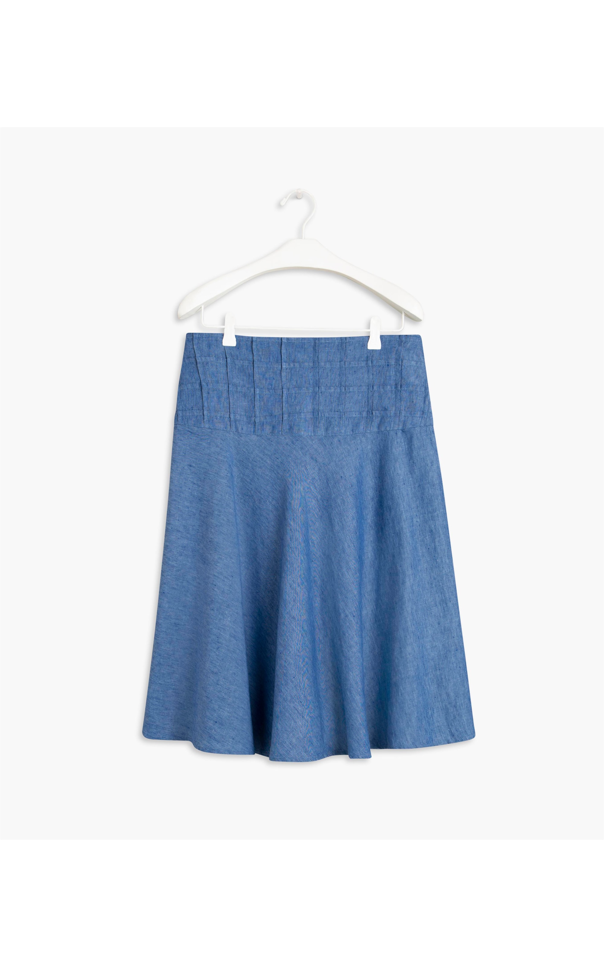Saia Puro Linho Nenem Premium Azul