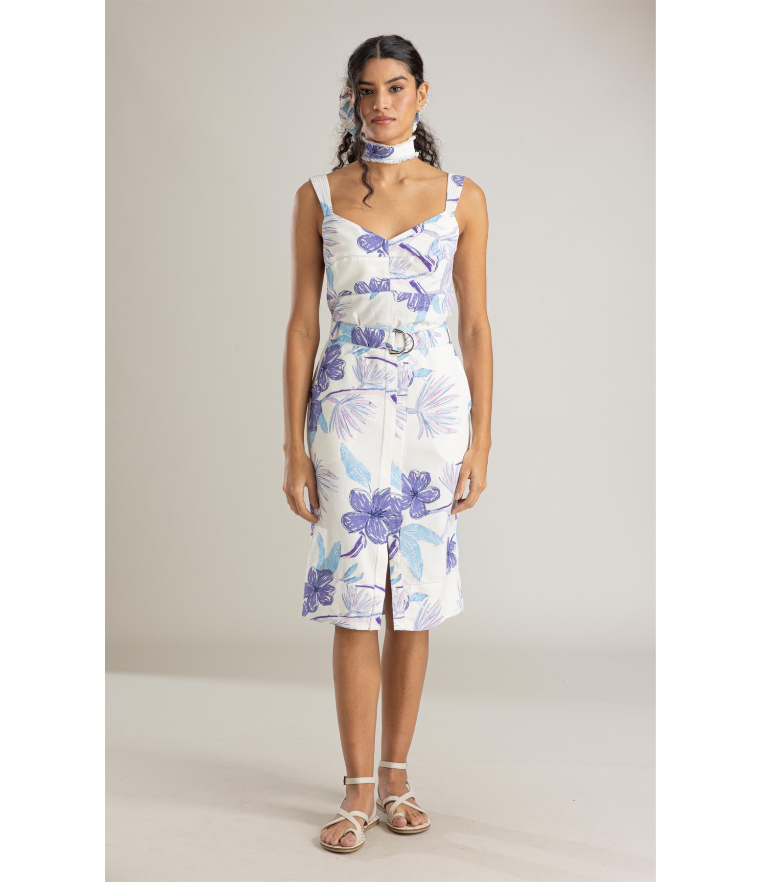 Saia Raya Linho Blend Est Caete Branco