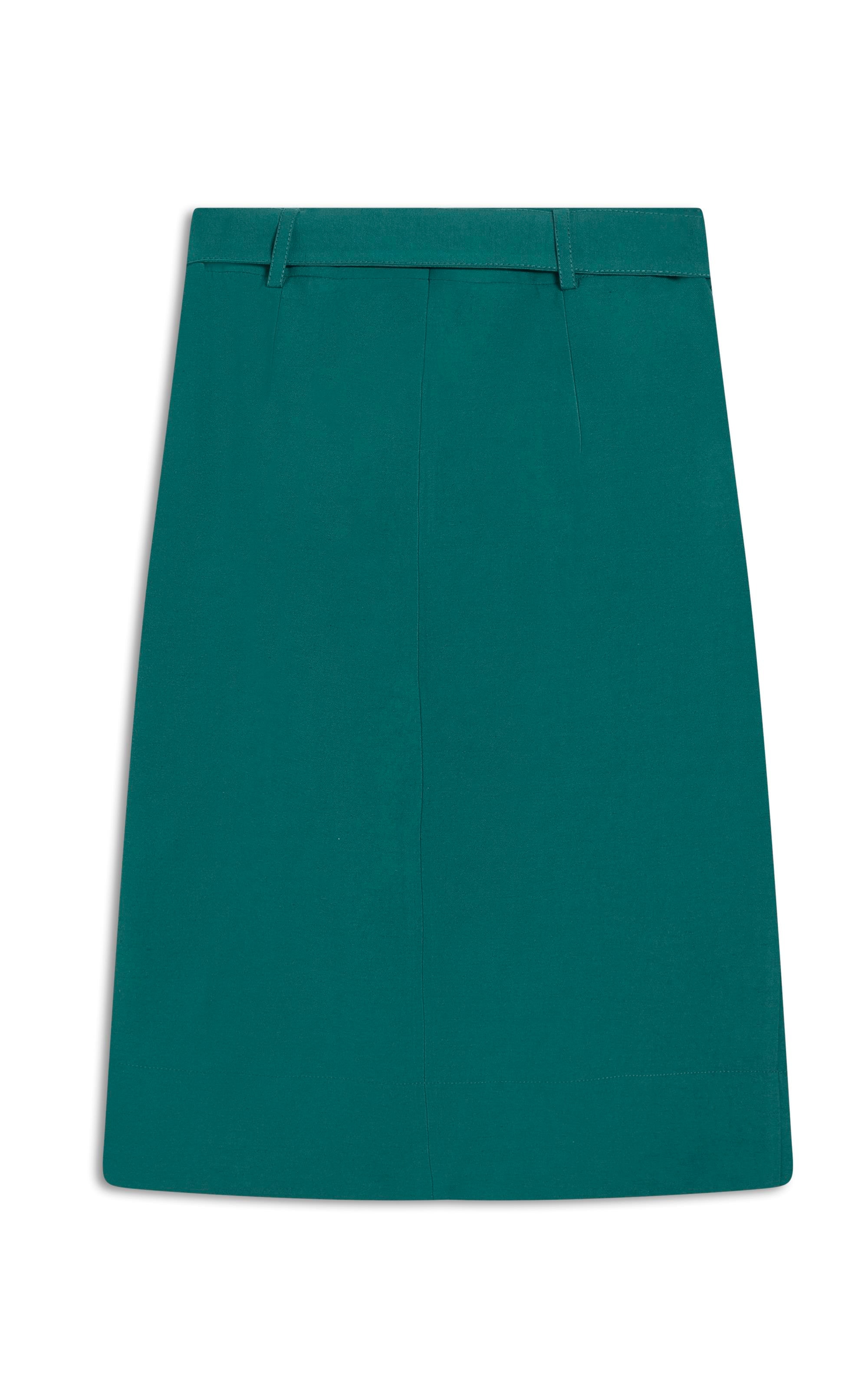 Saia Raya Linho Blend Liso Floresta