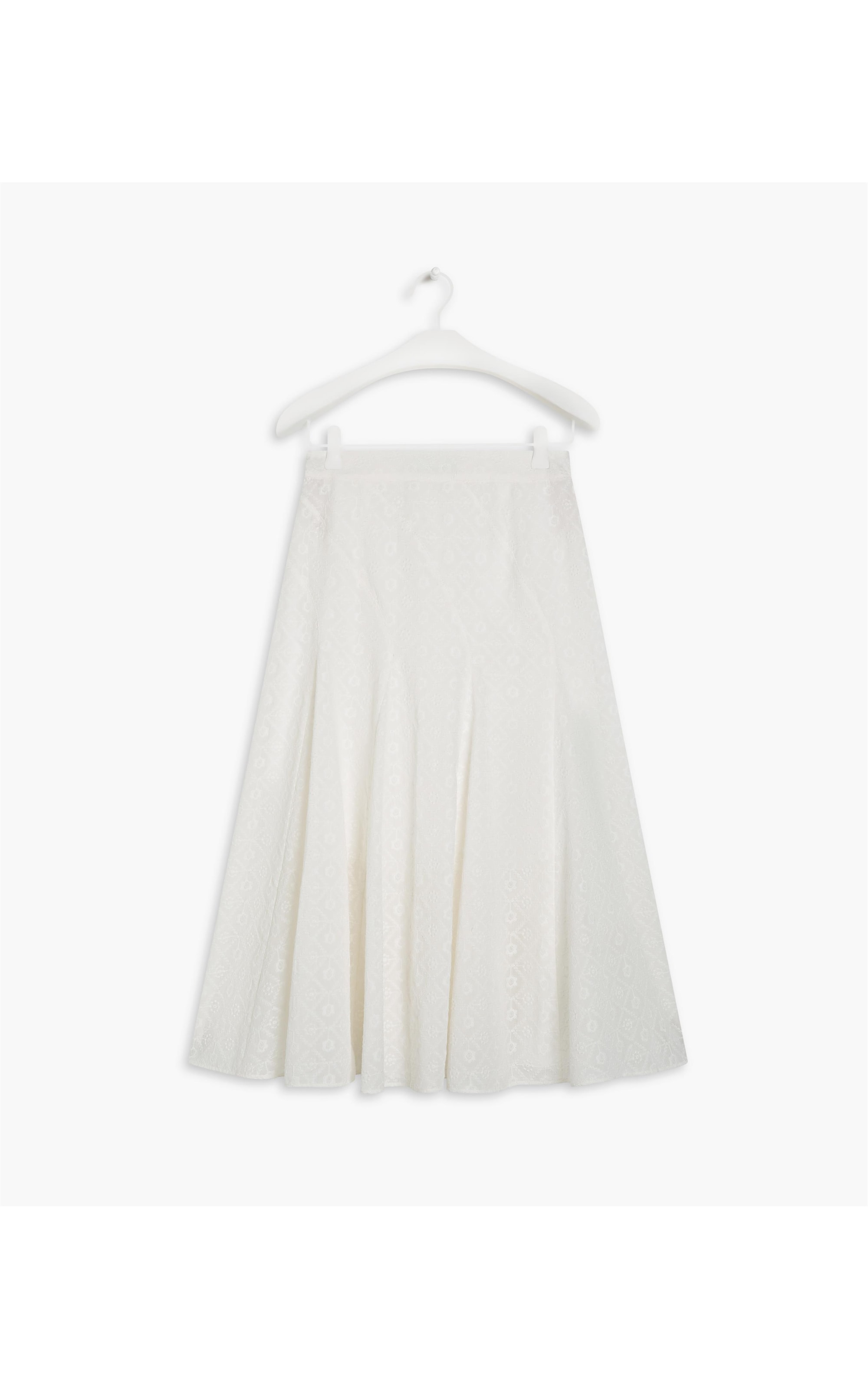 Saia Talía Algodão Bordado Off White