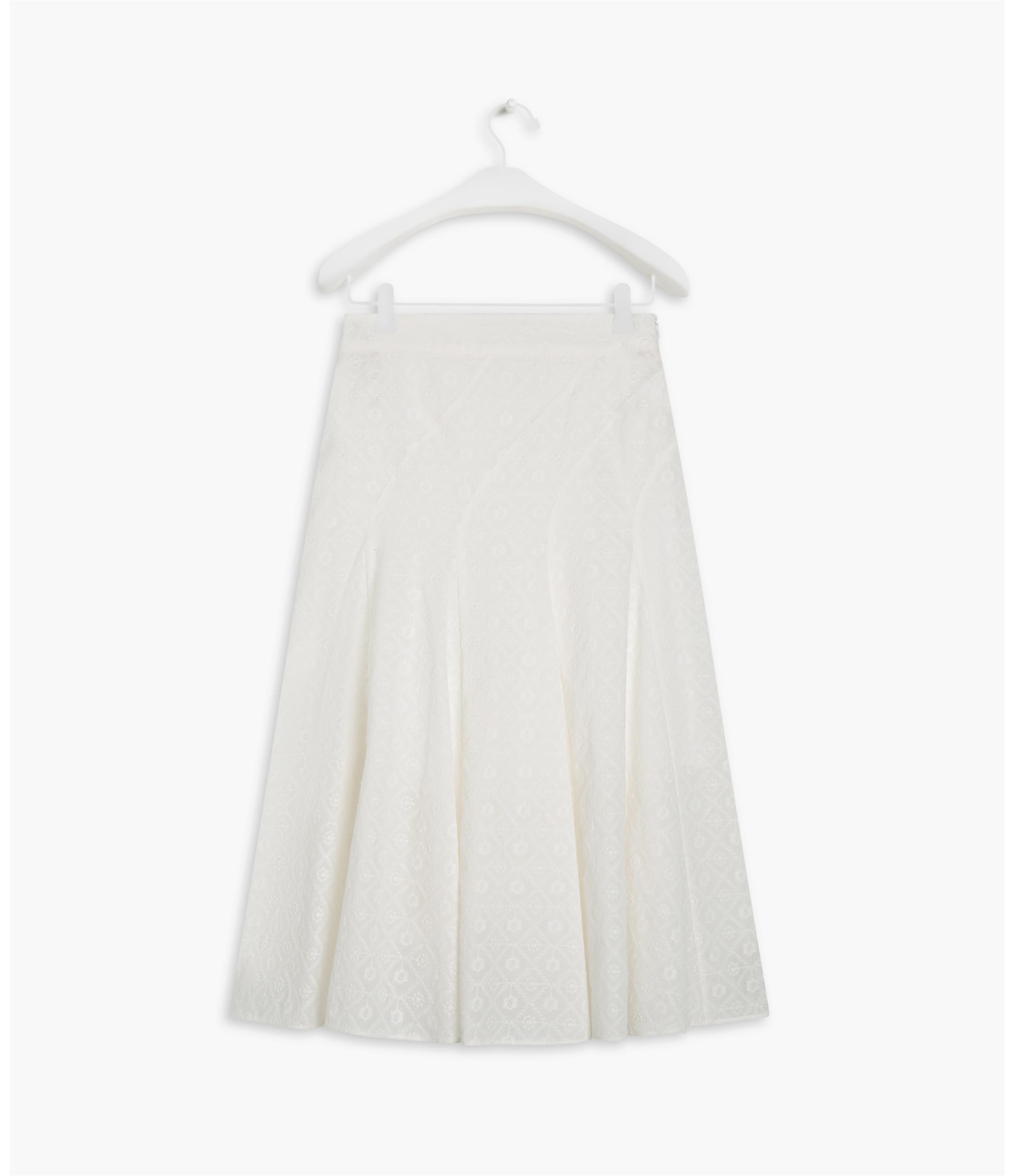 Saia Talía Algodão Bordado Off White