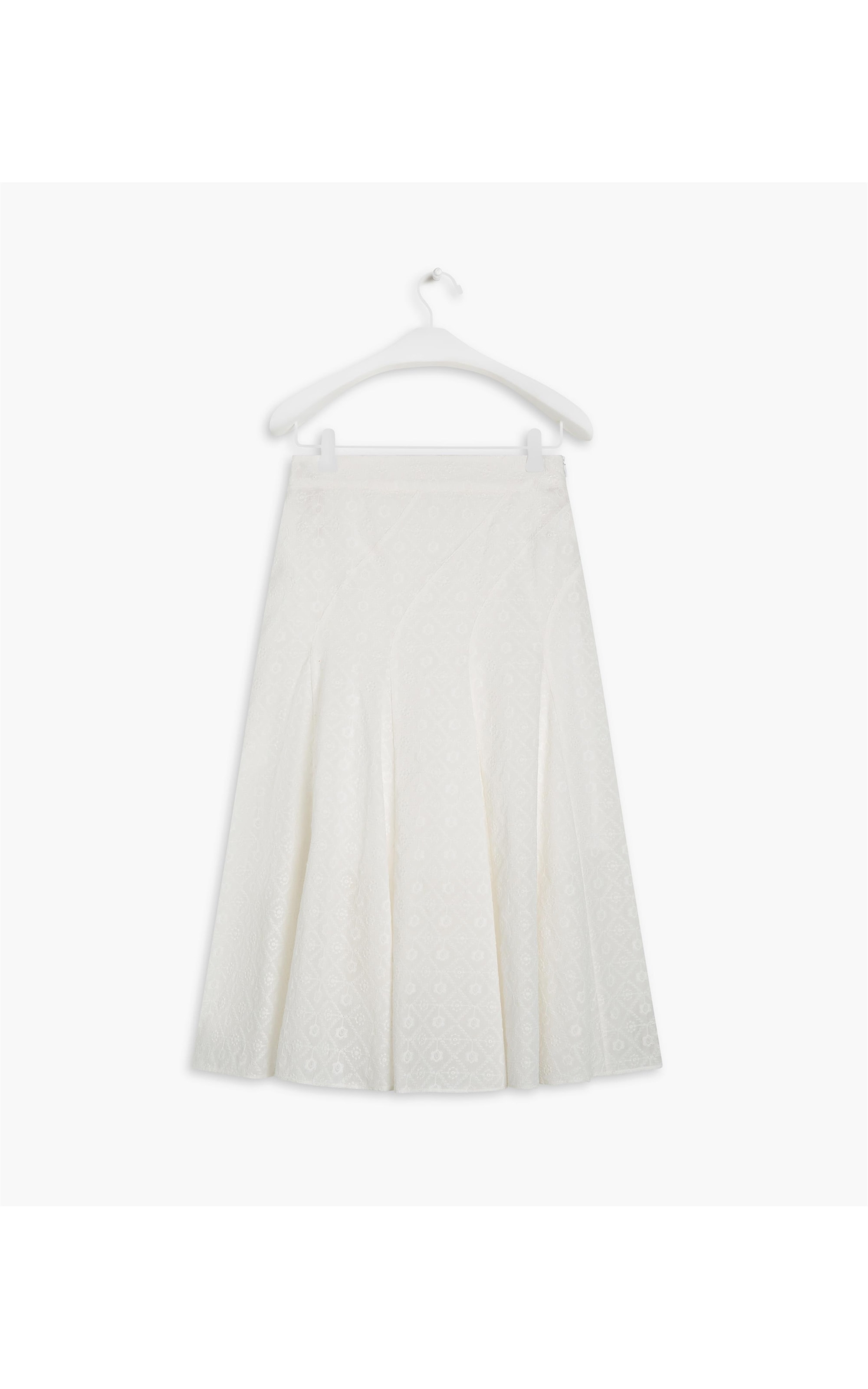 Saia Talía Algodão Bordado Off White