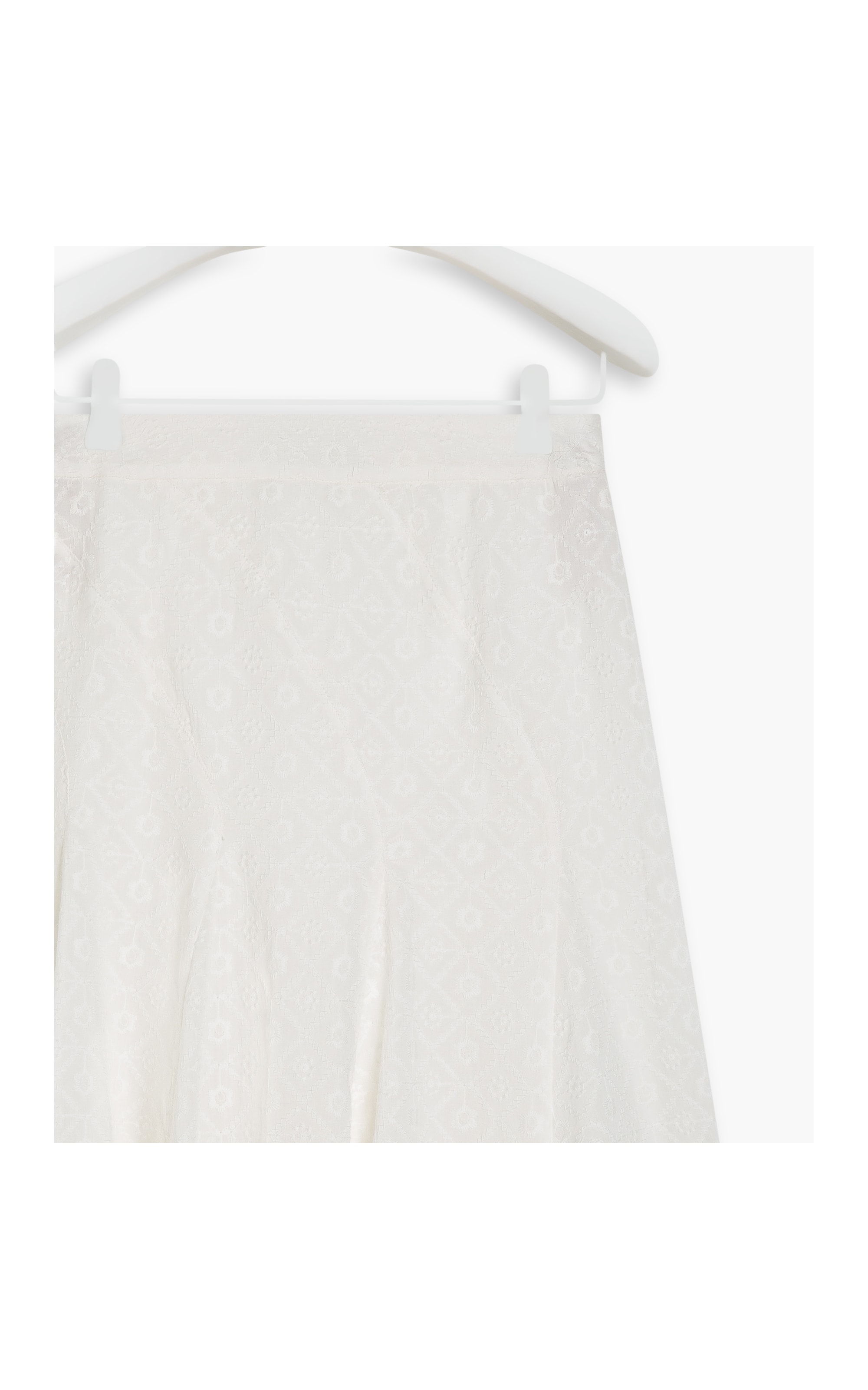 Saia Talía Algodão Bordado Off White