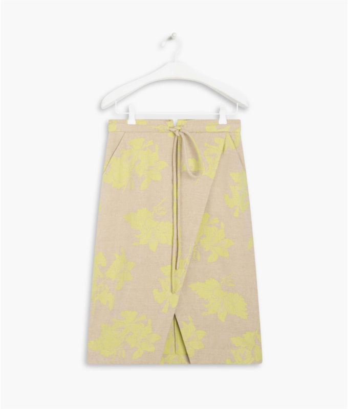 Saia Vanessa Jacquard Orquidea Lemon