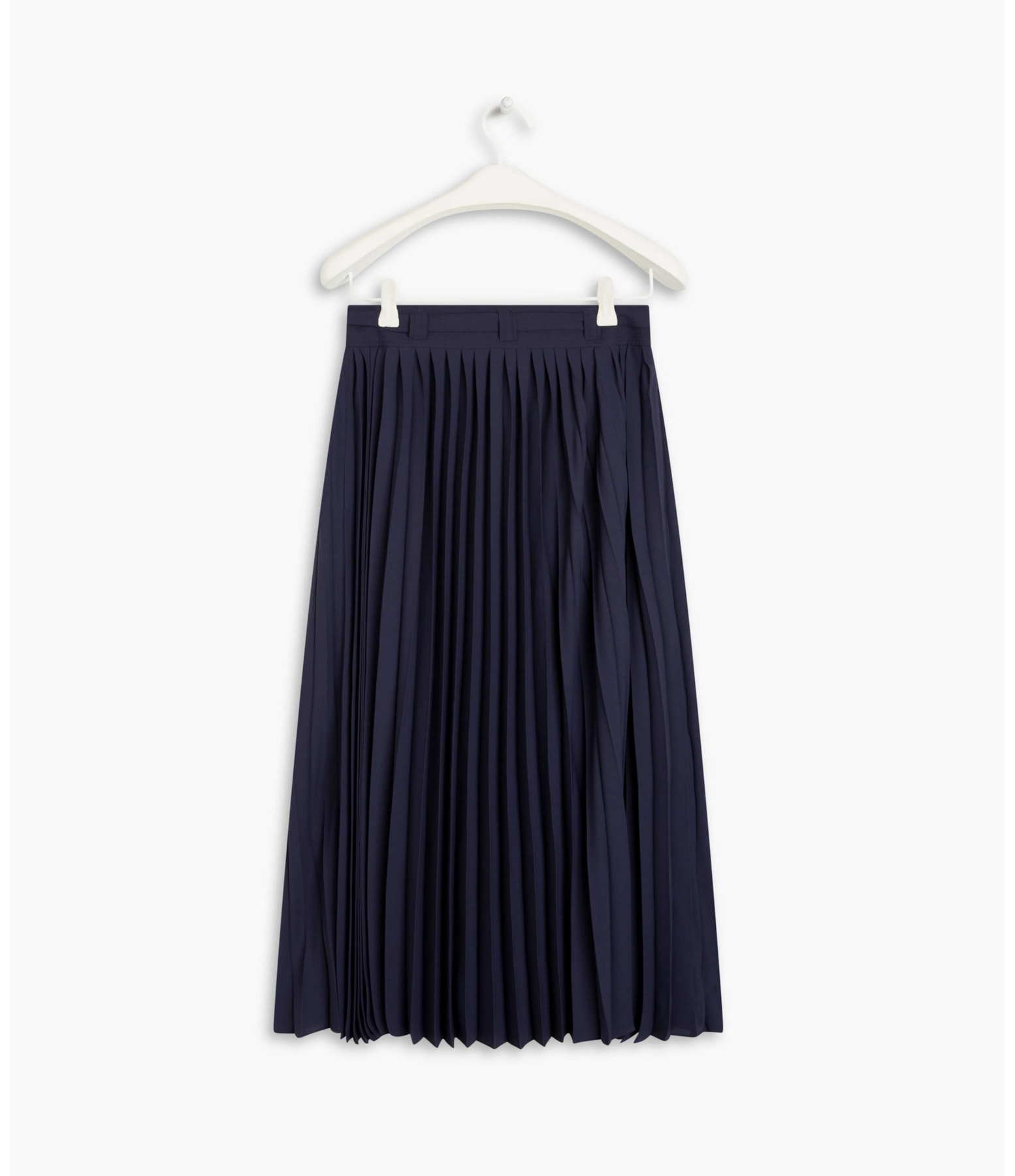 Saia Vera Plissada Lisa Dark Navy