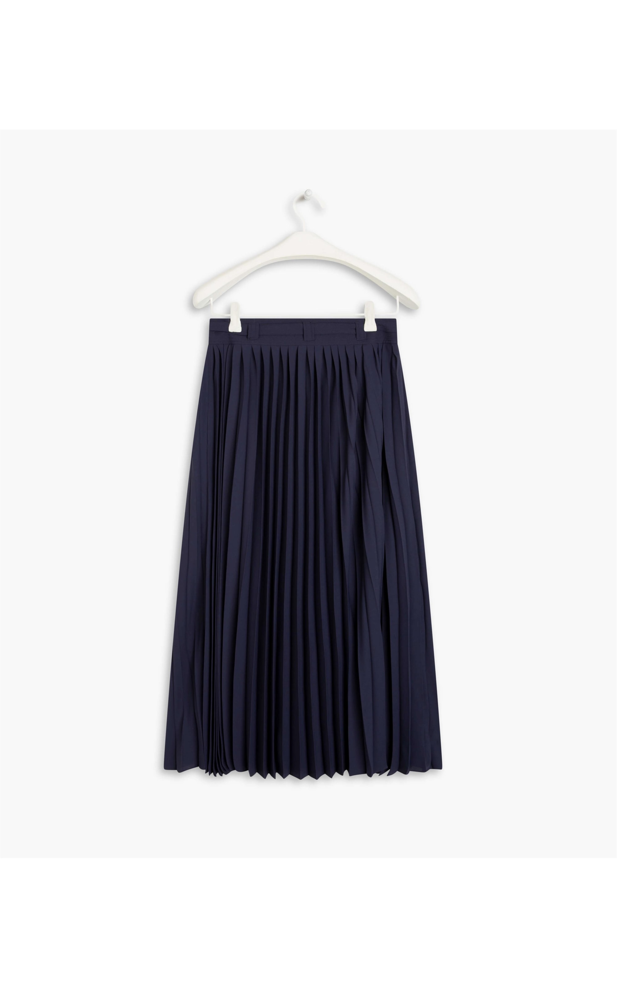 Saia Vera Plissada Lisa Dark Navy