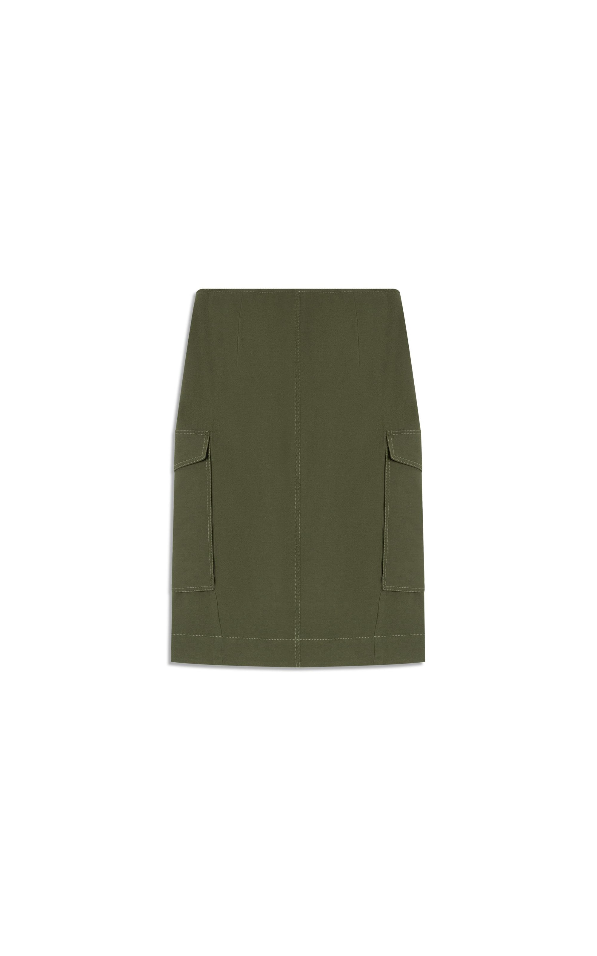 Saia Verona Lb Liso Verde Army