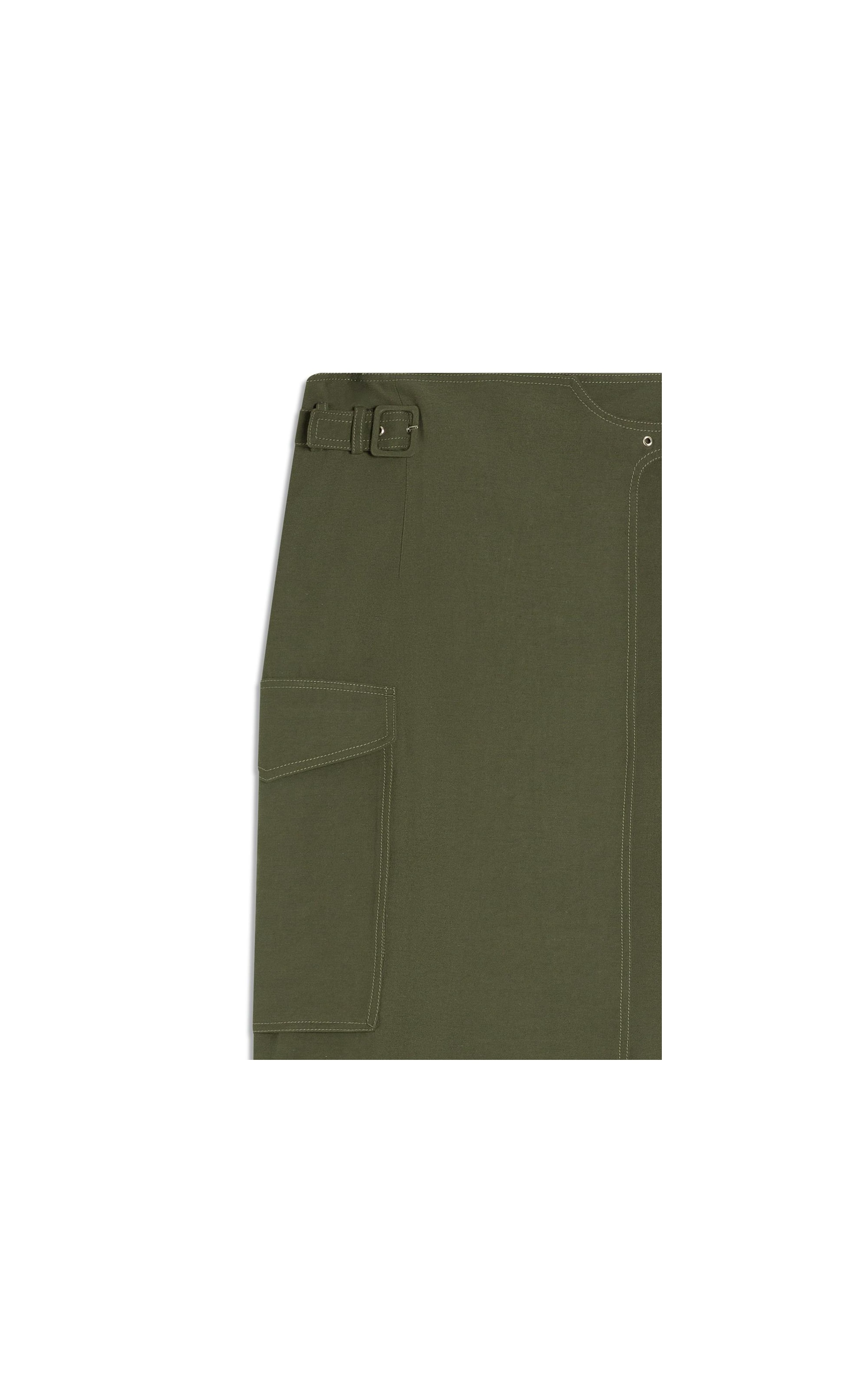 Saia Verona Lb Liso Verde Army