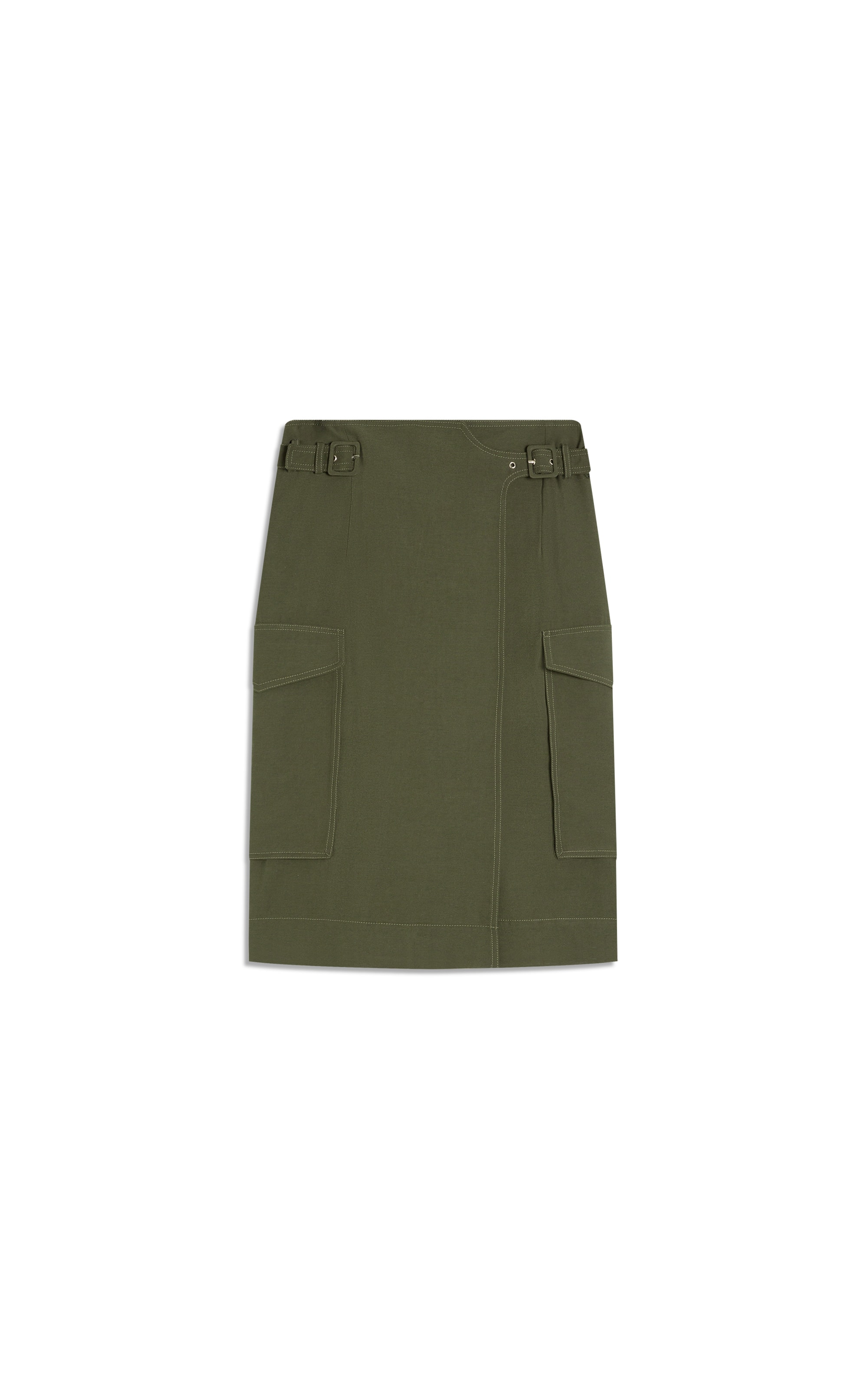 Saia Verona Lb Liso Verde Army