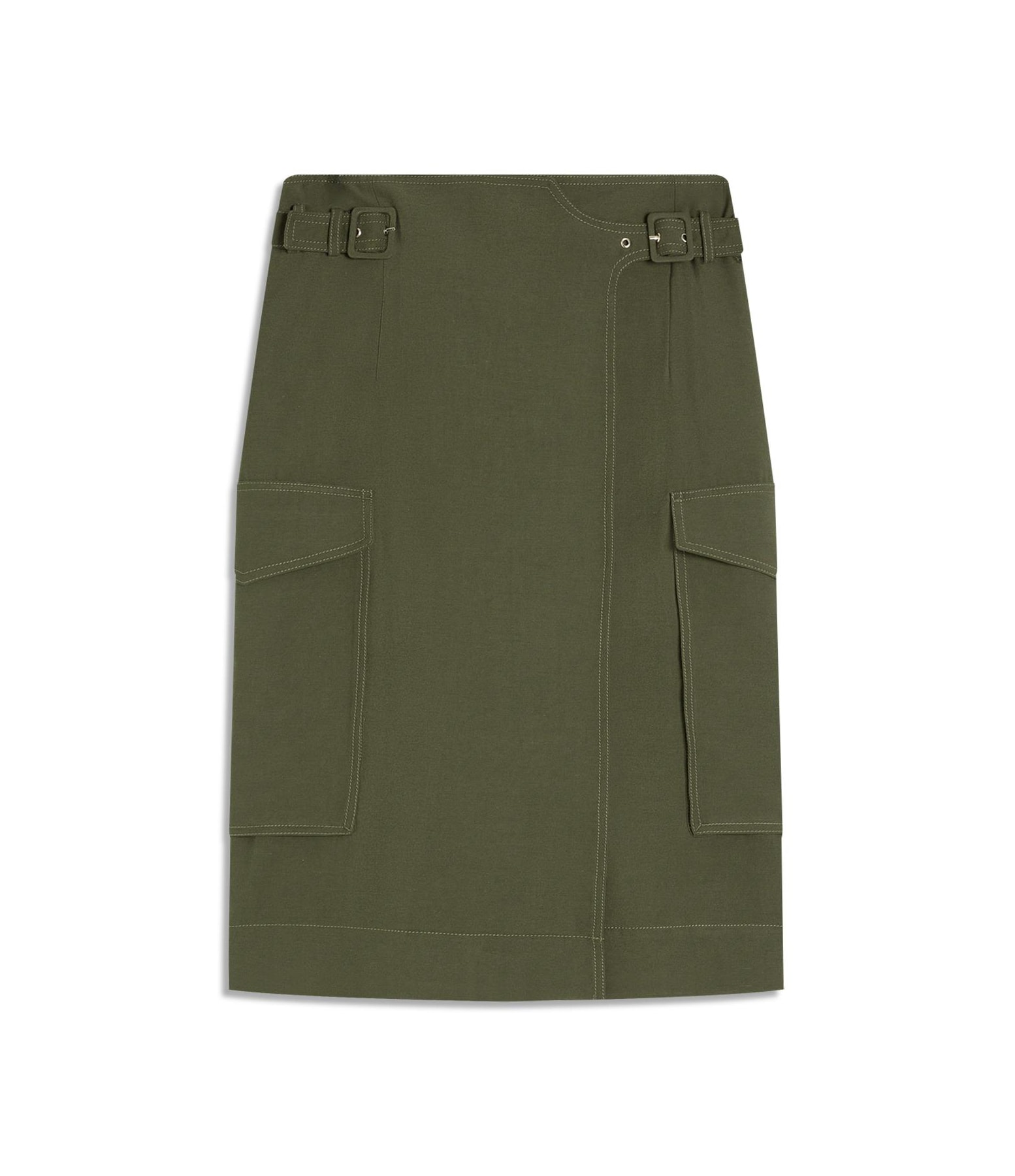 Saia Verona Lb Liso Verde Army