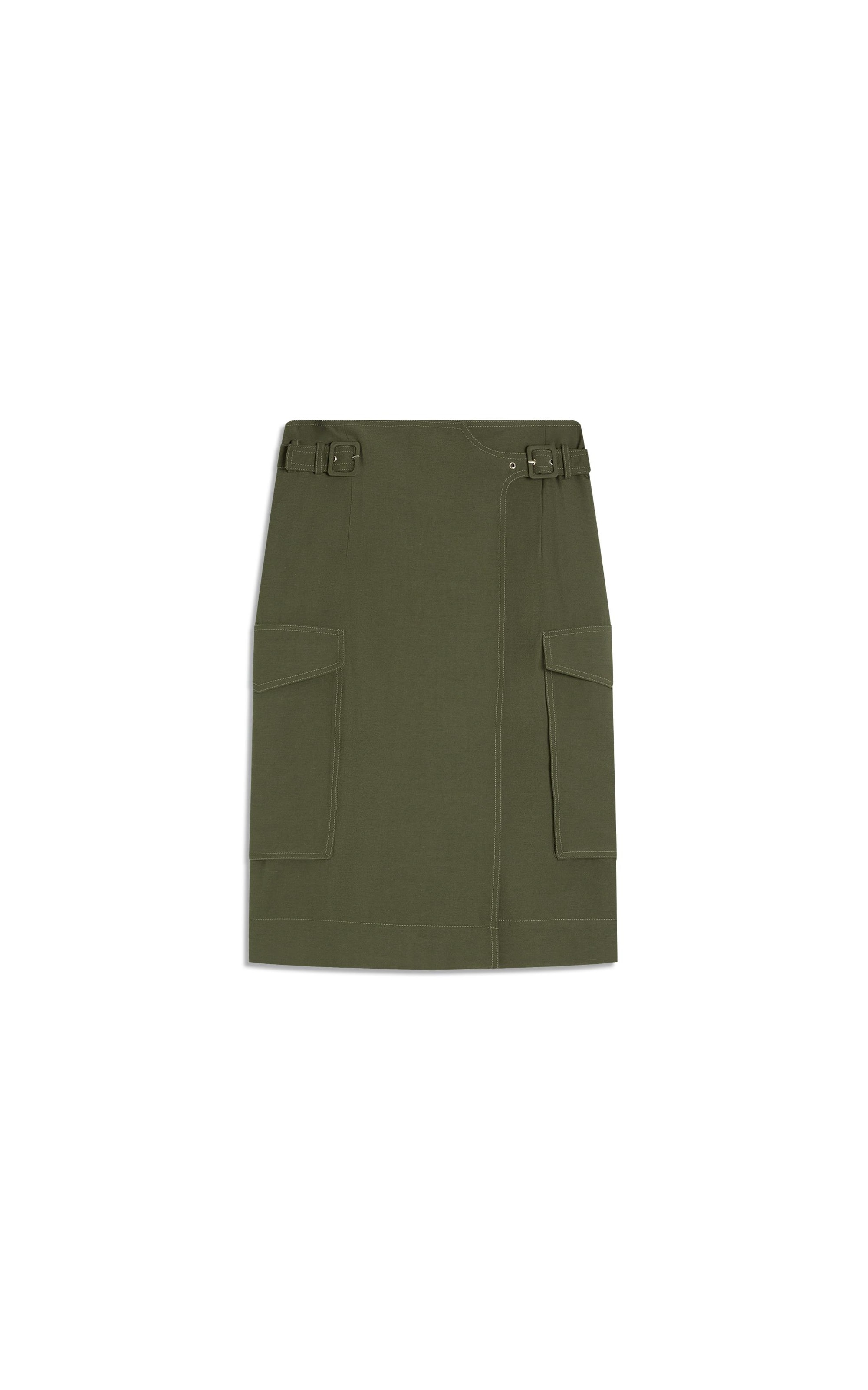 Saia Verona Lb Liso Verde Army