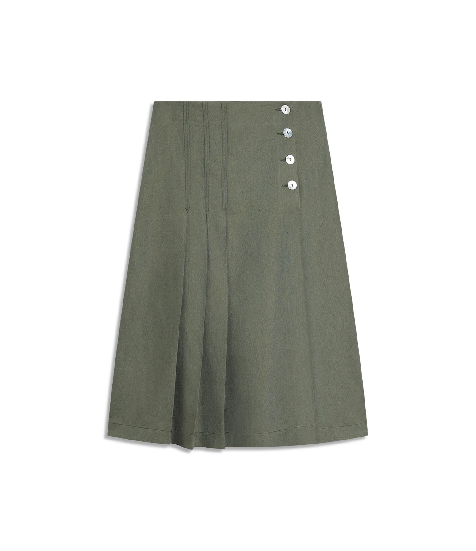 Saia Viola Lb Liso Verde Army