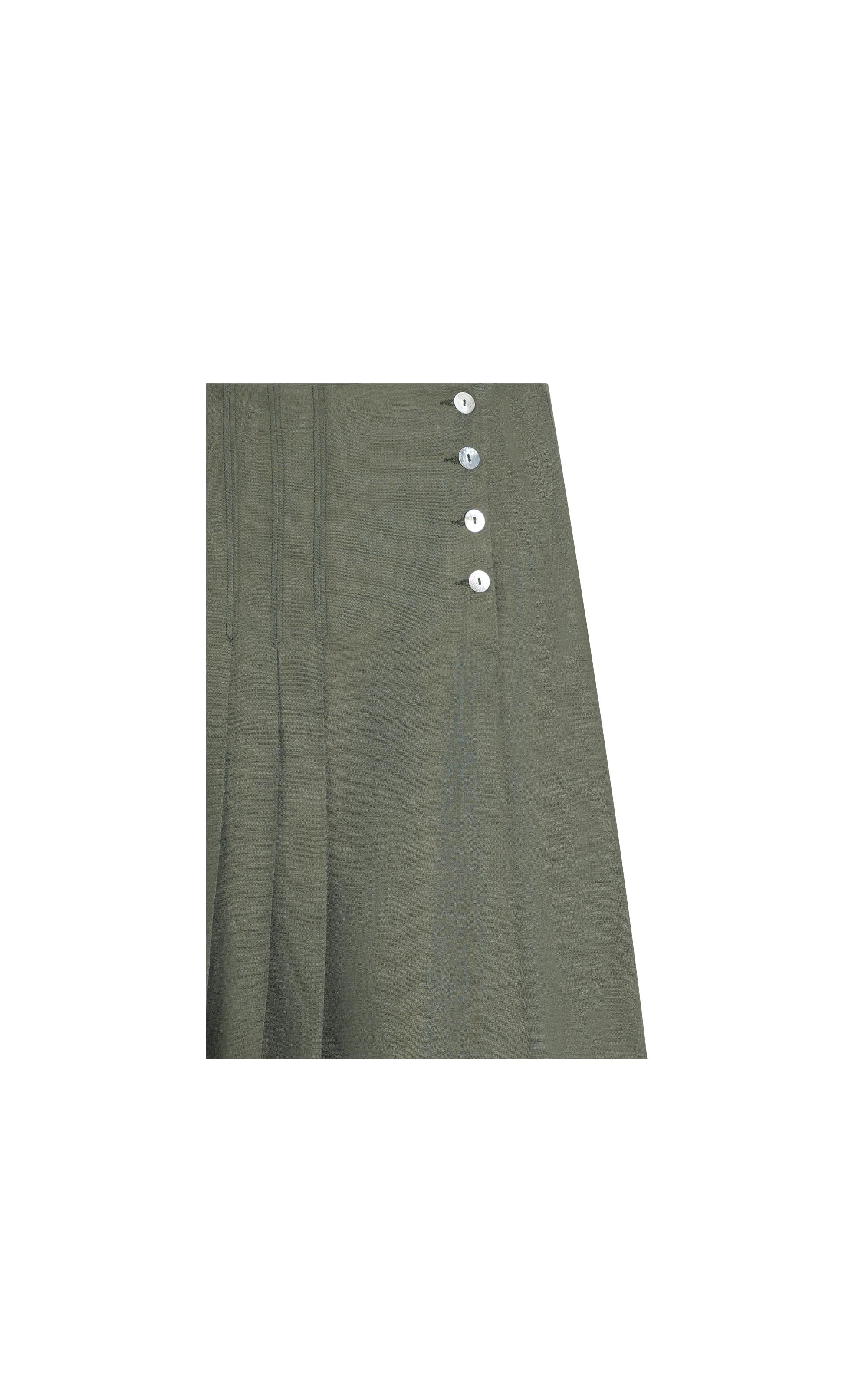 Saia Viola Lb Liso Verde Army