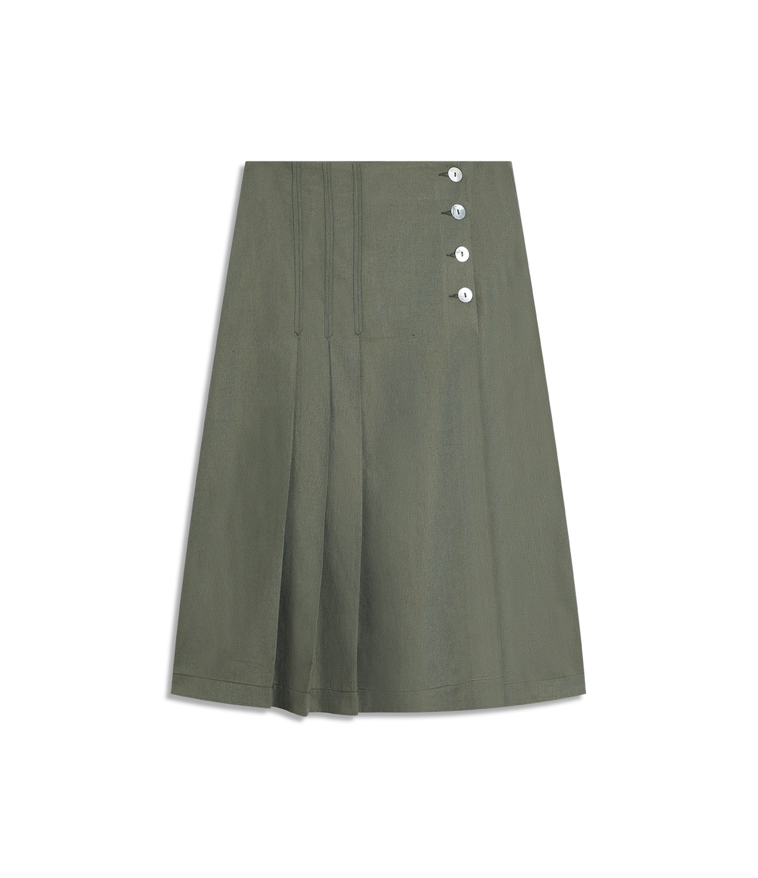 Saia Viola Lb Liso Verde Army