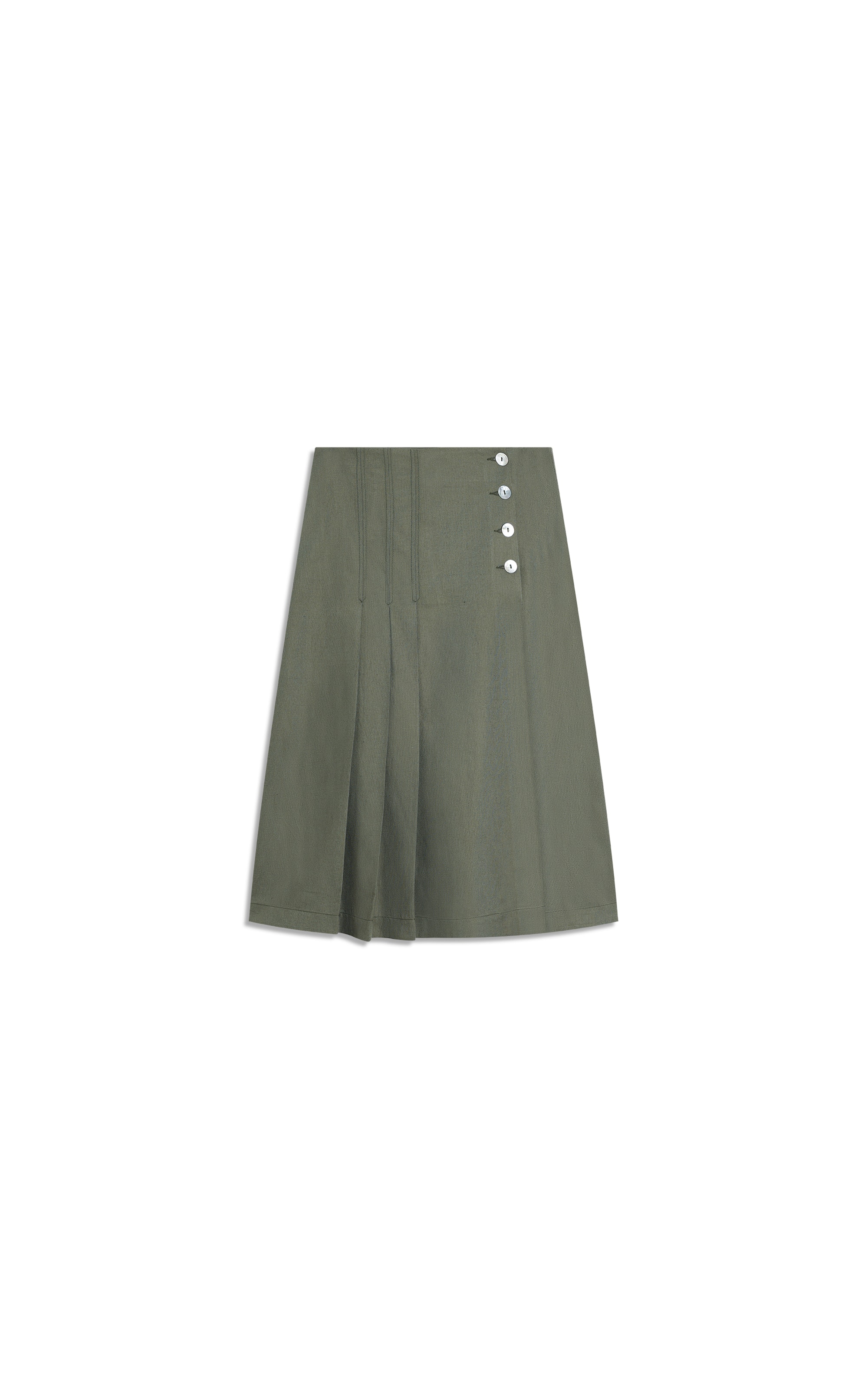 Saia Viola Lb Liso Verde Army
