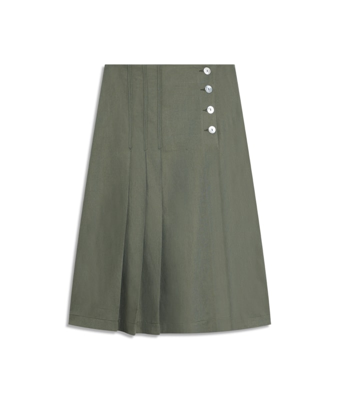 Saia Viola Lb Liso Verde Army
