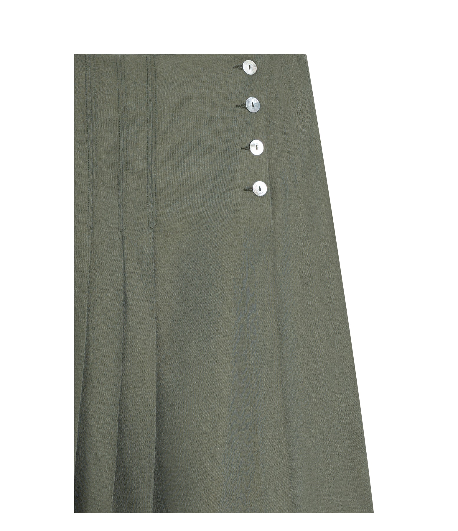 Saia Viola Lb Liso Verde Army