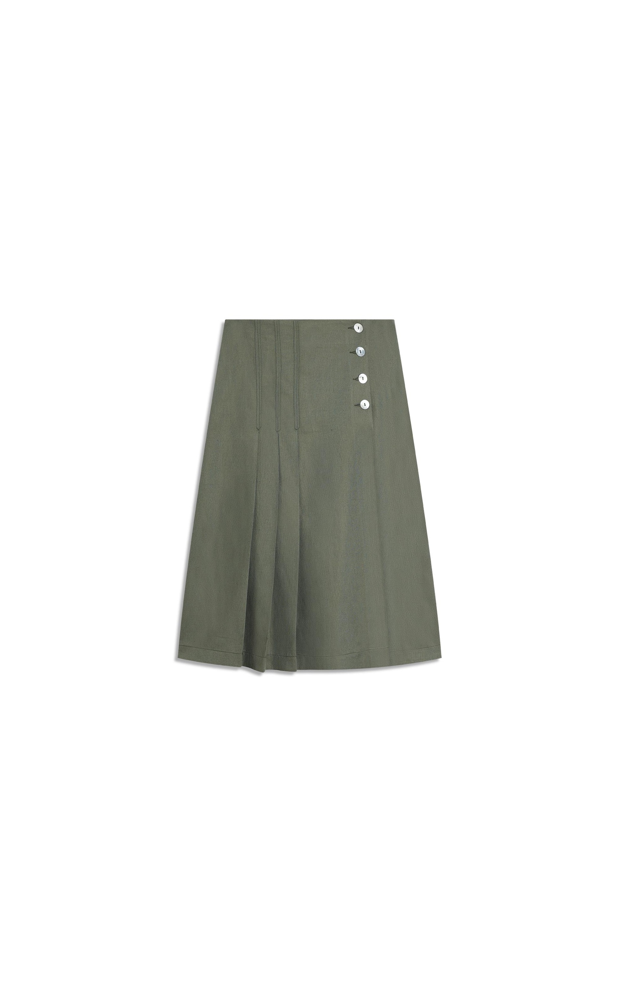 Saia Viola Lb Liso Verde Army