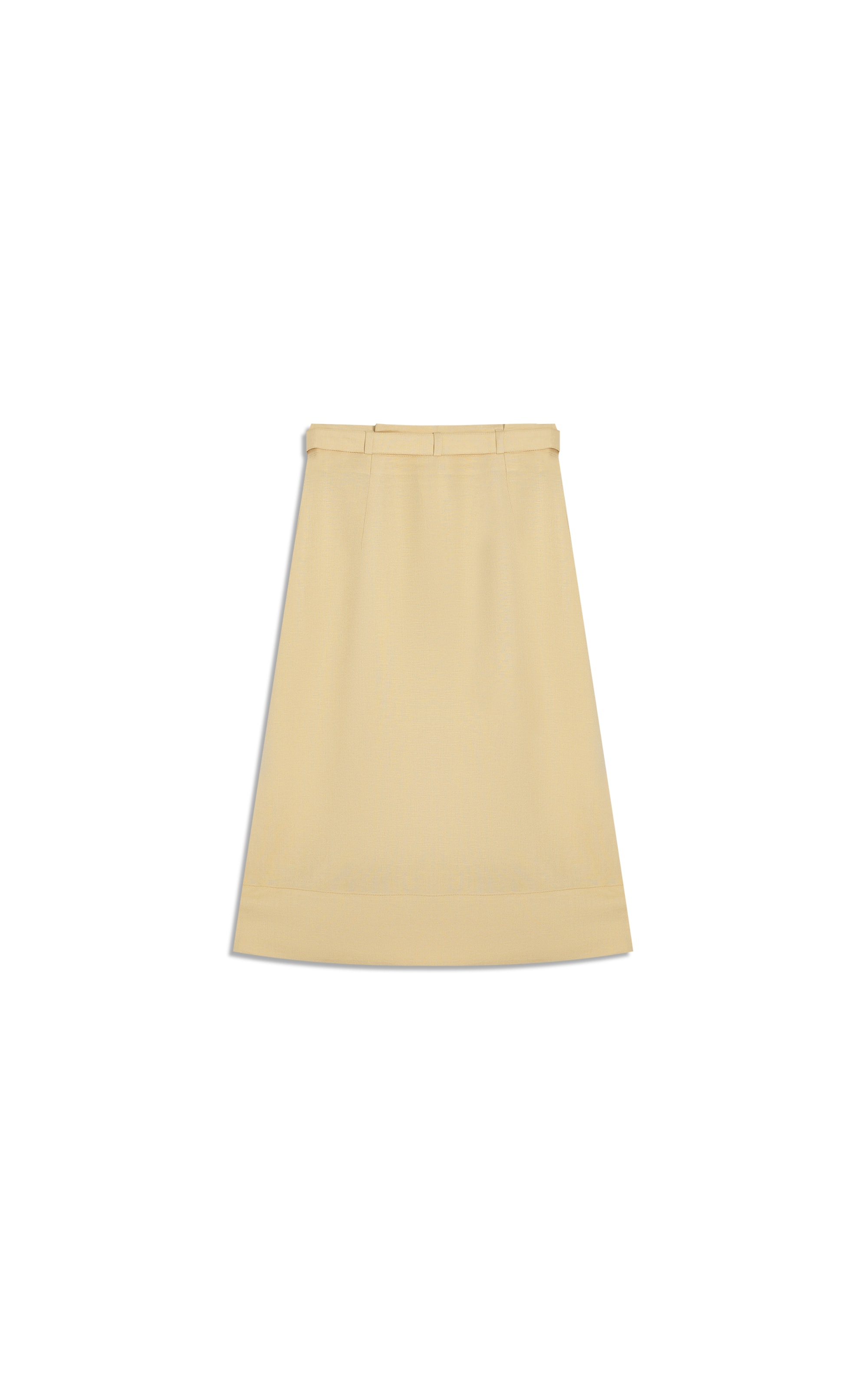 Saia Vita Linho Blend Liso Amarelo Claro