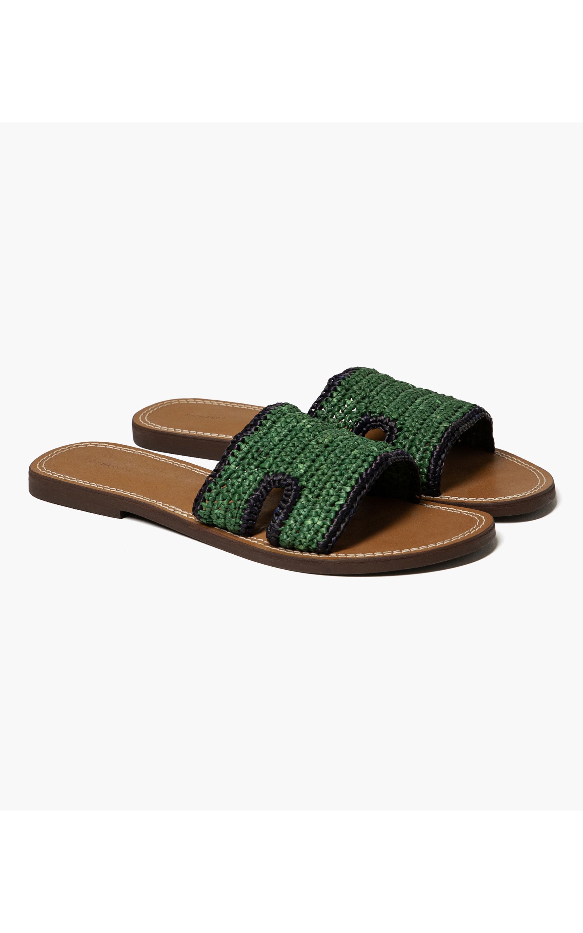 Sandália Crochet Verde Escuro