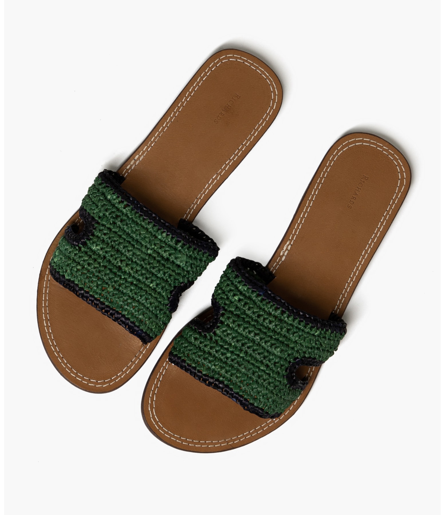 Sandália Crochet Verde Escuro