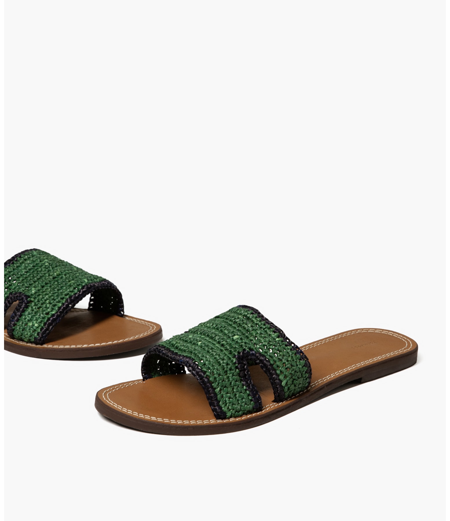 Sandália Crochet Verde Escuro