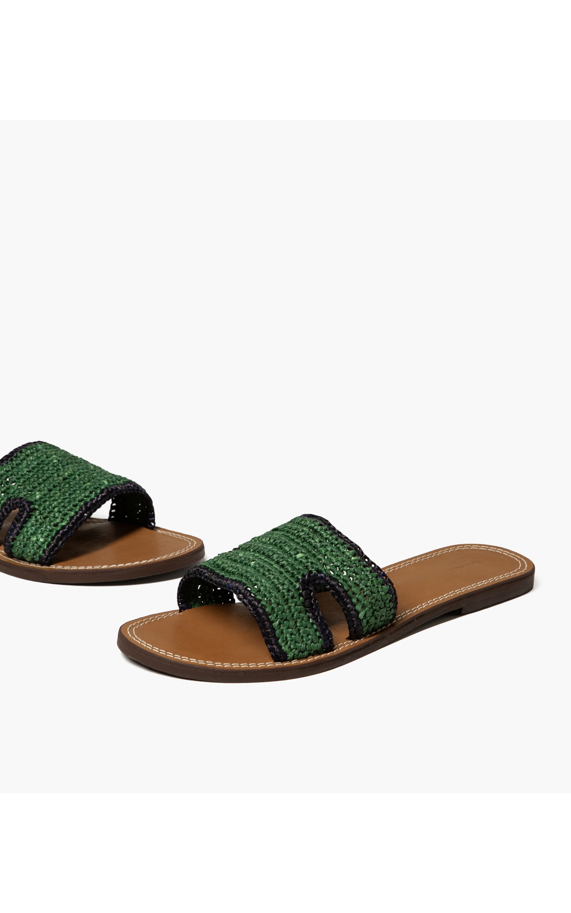 Sandália Crochet Verde Escuro