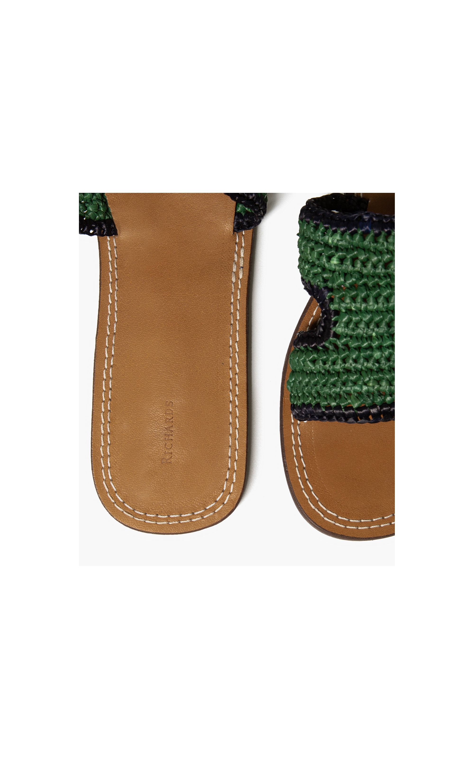 Sandália Crochet Verde Escuro