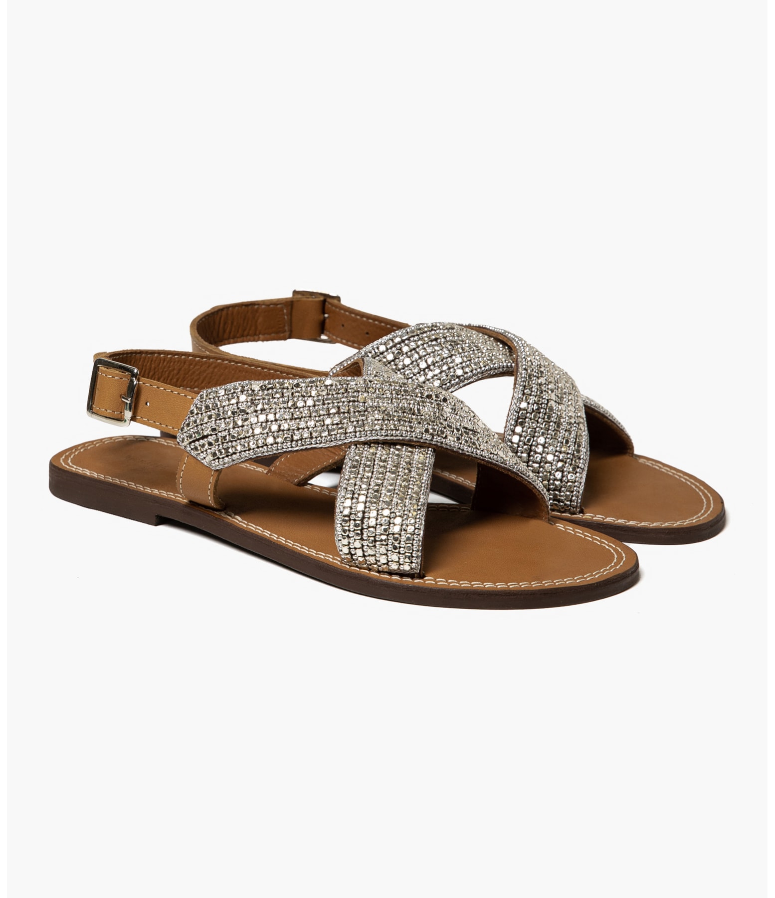 Sandália Studs Prata
