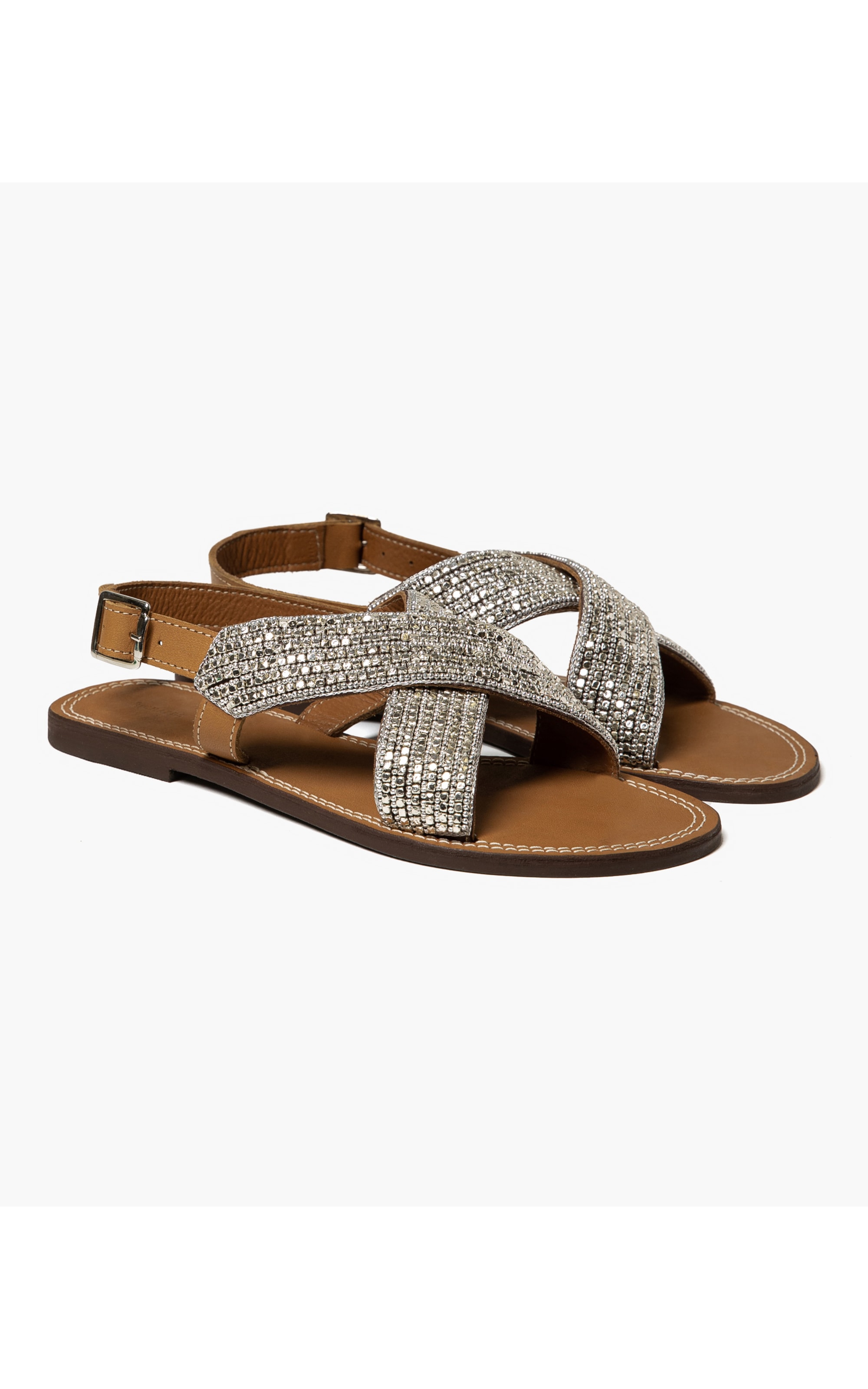 Sandália Studs Prata