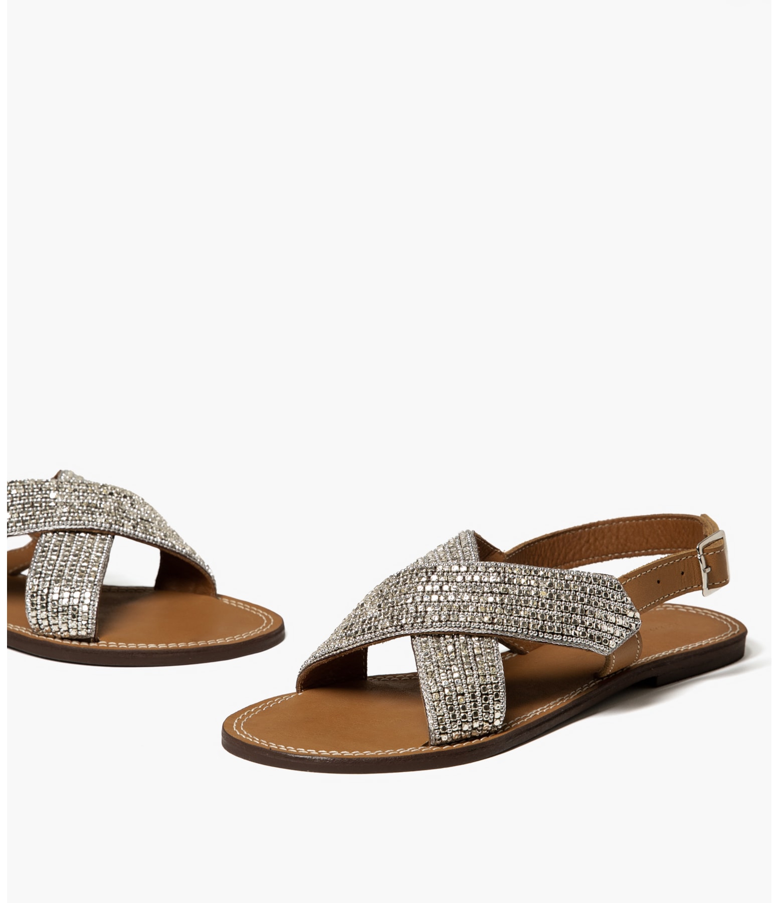 Sandália Studs Prata