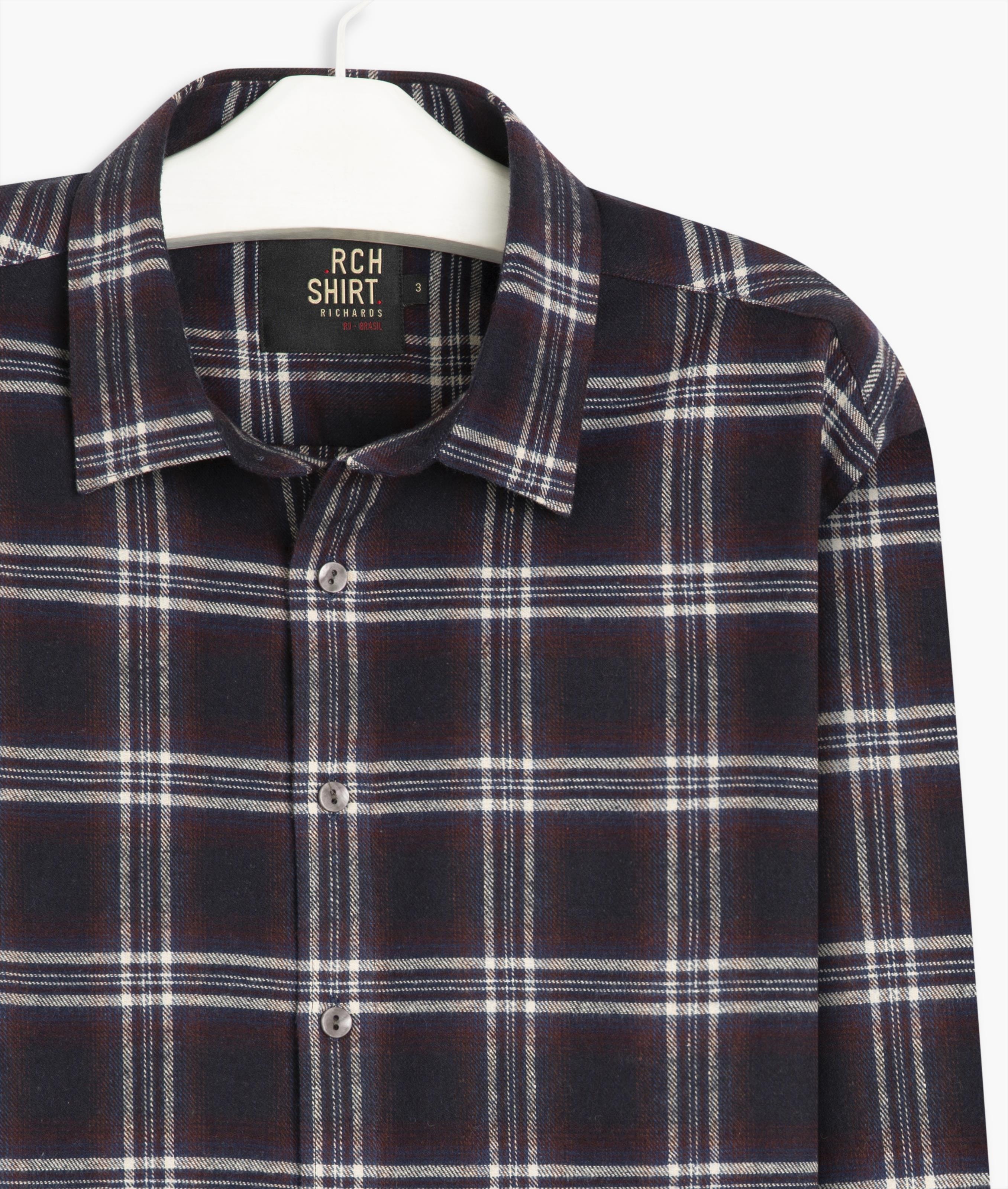 Shirt Flannel Chess 2 Ml Marinho