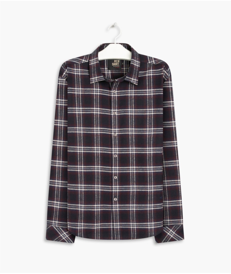 Shirt Flannel Chess 2 Ml Marinho