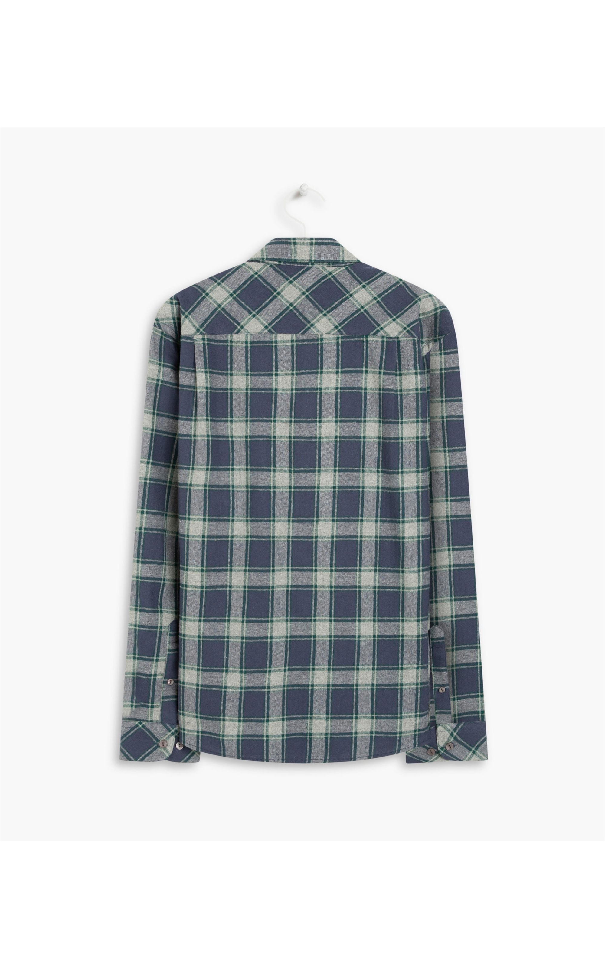 Shirt Flannel Chess Ml Dark Navy