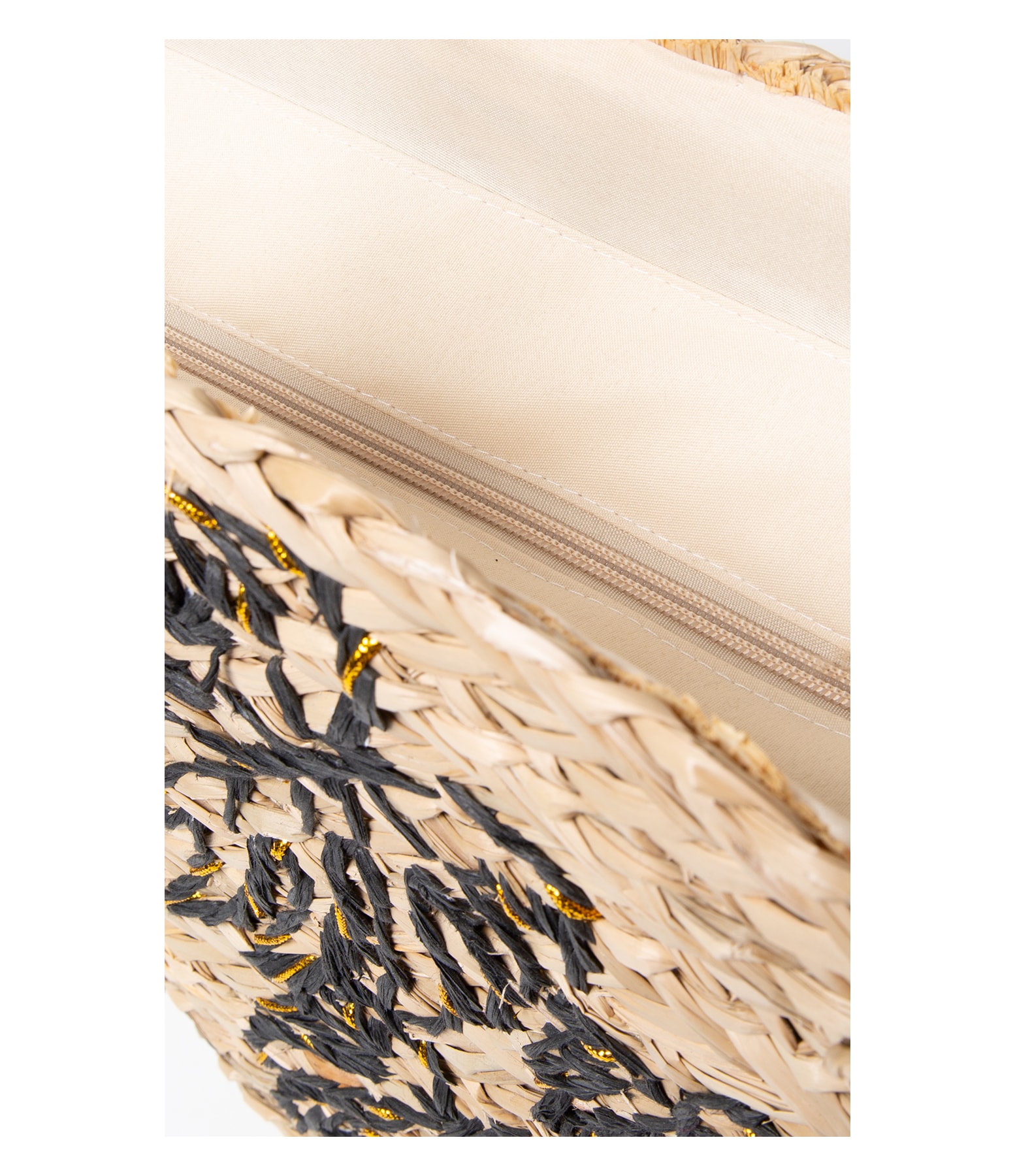 Shopping Bag Straw Sand Rch Cru