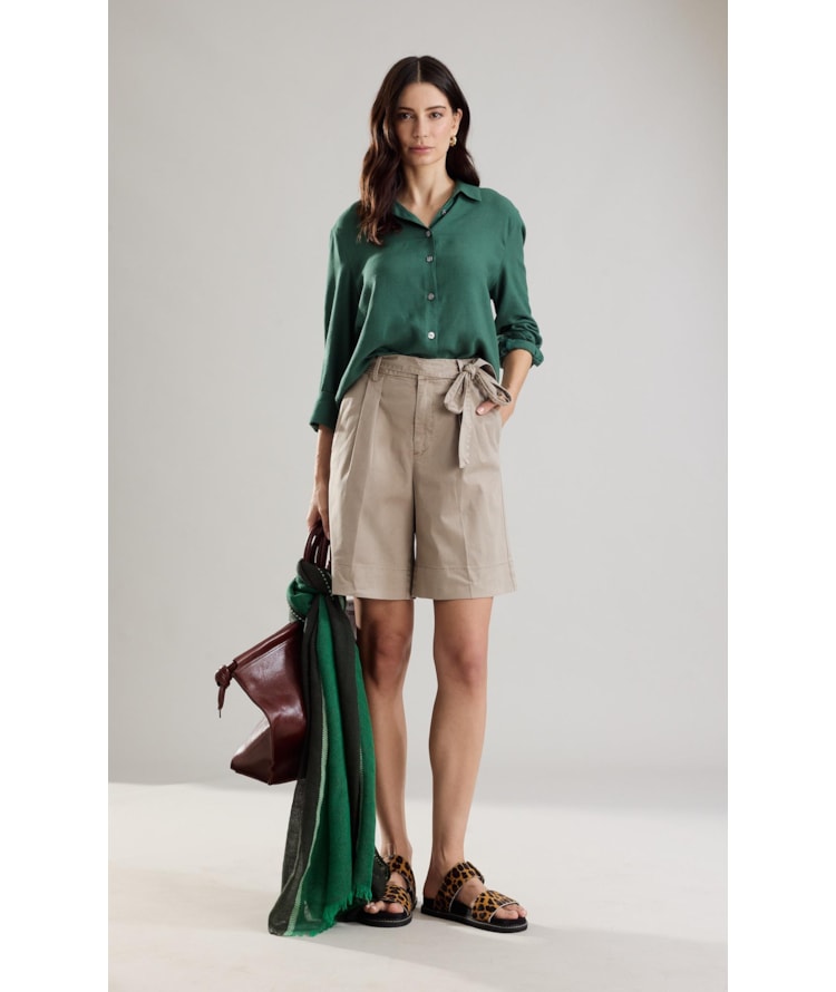 Short Canvas Faixa Luna Husk