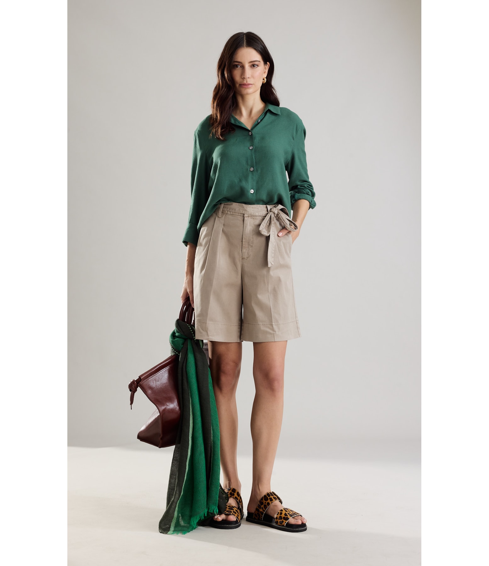 Short Canvas Faixa Luna Husk
