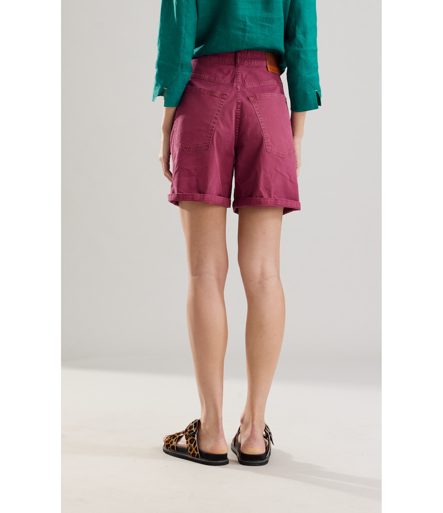 Short Five Pockets Rain Det Magenta