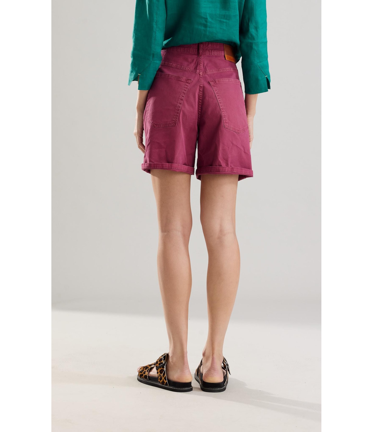 Short Five Pockets Rain Det Magenta