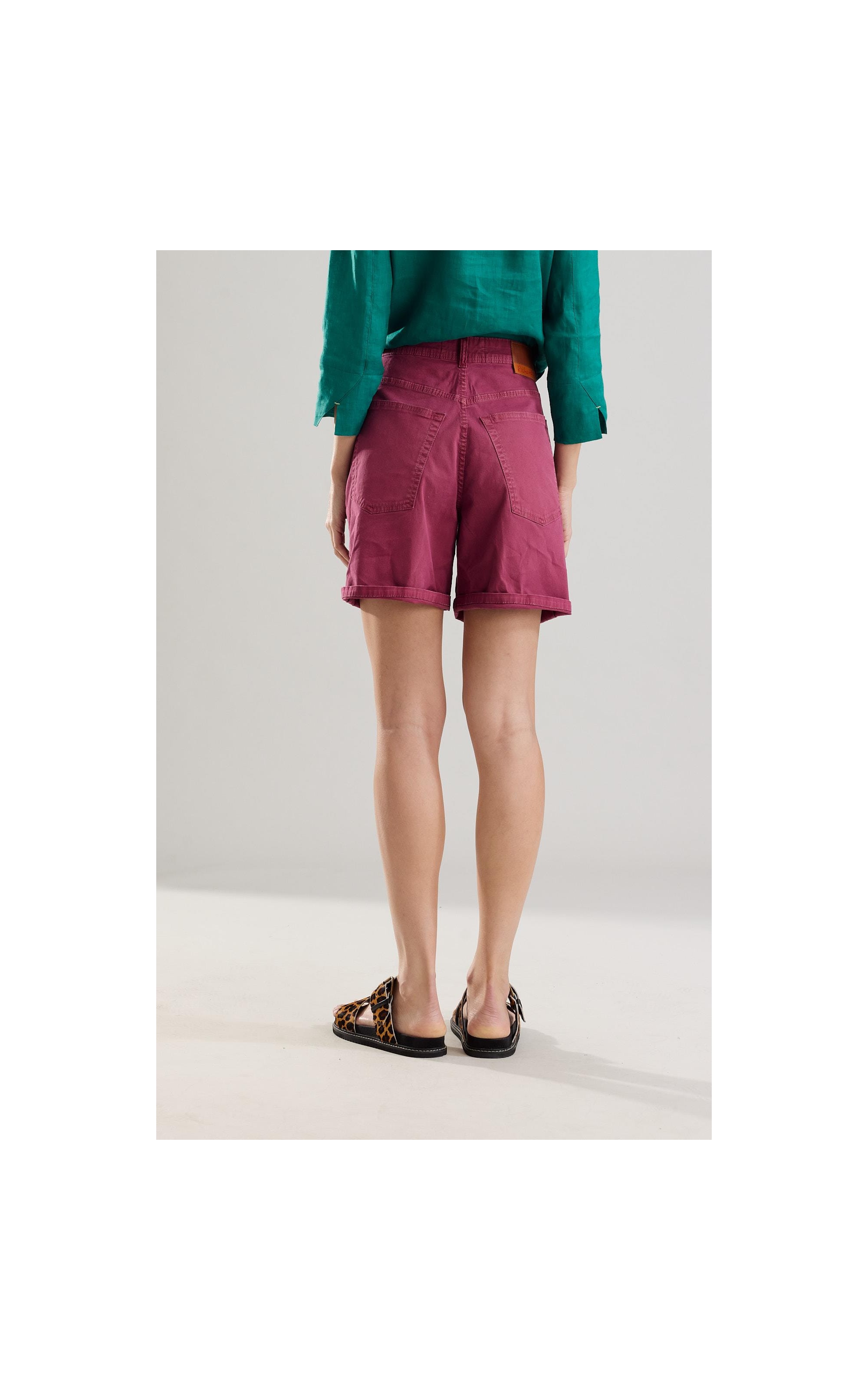 Short Five Pockets Rain Det Magenta