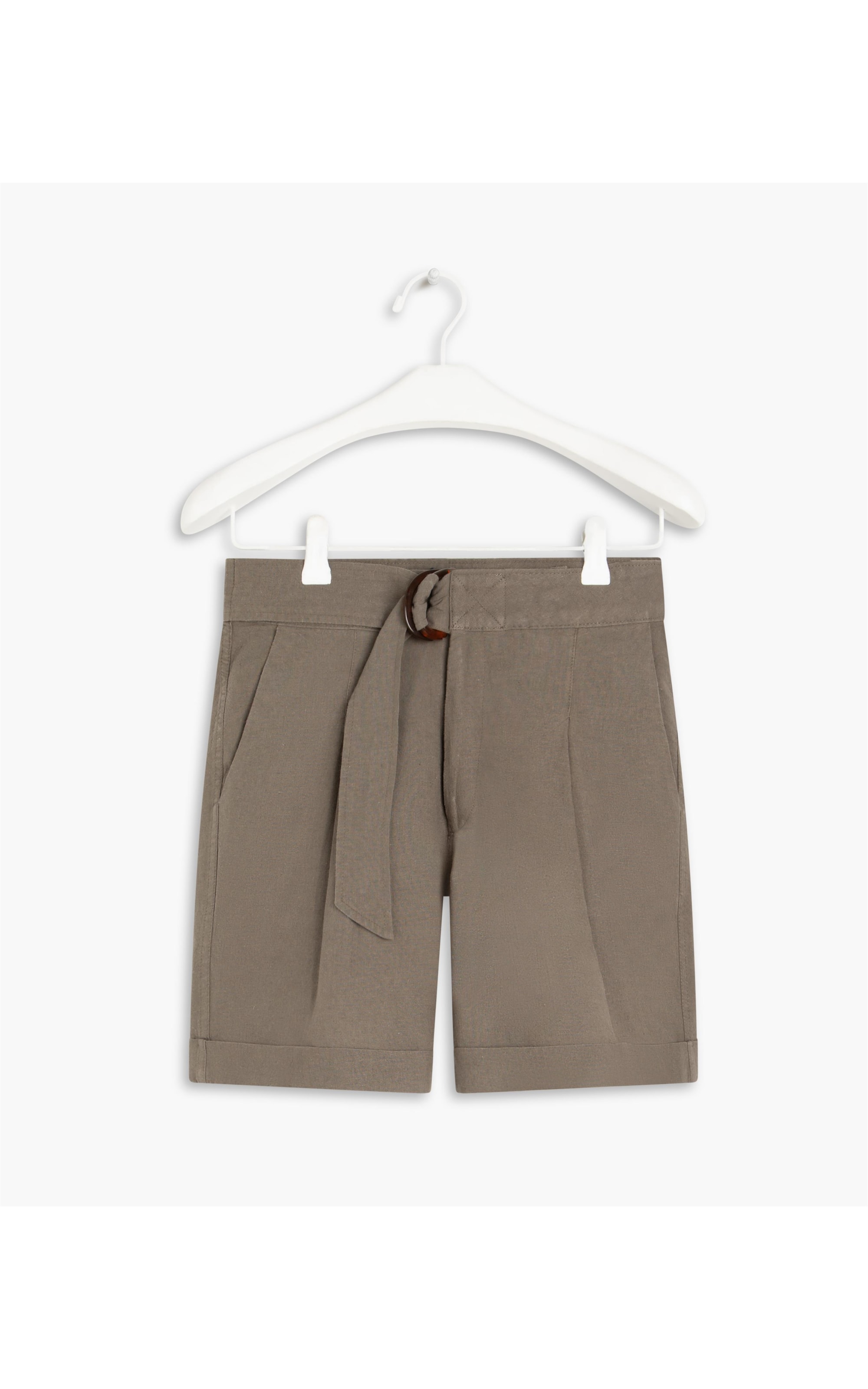 Short Linho  Cezane Verde Oliva